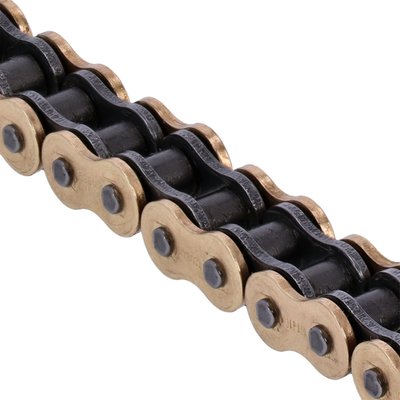 A third generation series, developed to meet the demand of OE-engineers for a light running, long lasting chain with high tensile strength, for current high performing machines. TX4 seal rings keep lubricant in and dirt out of the inner parts. Sleek design with gold coloured link plates distinguishes its appearance.
