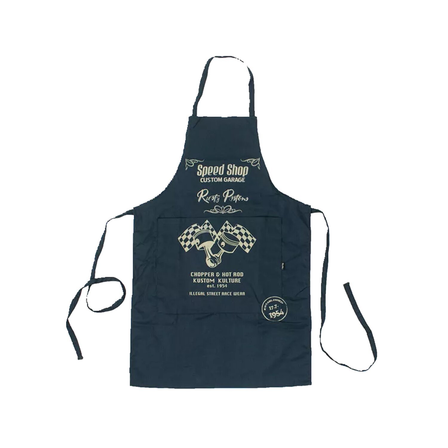 Rusty Pistons Besso apron, Blue