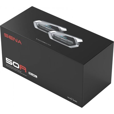 The 50R packs Sena’s advanced Mesh technology and premium sound by Harman Kardon into a low-profile, sleek yet rugged design. Tested and proven by over 100 competitors and staff across the wilds of New Zealand during the Int. GS Trophy 2020, the 50R continues Sena’s long tradition of Advancing Adventure. With its powerful audio capability, rugged durability, and next-level technology, the form and function of the 50R combine to set a new standard for motorcycle communication. Features premium speakers & microphone with sound by Harman Kardon, one-click-to-connect mesh intercom™, robust reliability, bluetooth® 5 enabled, voice-activated digital assistant access, 30% faster rapid charging, automatic firmware updates via the included WiFi Adapter and an elegant, glove-friendly three-button interface.