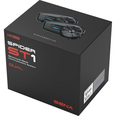 Meet the Sena Spider ST1 and RT1, an affordable mesh-equipped headset with a glove-friendly jog-dial control. The Spider ST1 and the three-button controlled Spider RT1 are Sena’s first motorcycle communication headsets operating exclusively on the groundbreaking Mesh intercom platform, at an impressive price. Sena’s premium Mesh technology, as first seen in the flagship 50S and 50R headsets, streamlines rider-to-rider communication and now delivers that same robust reliability for all Spider ST1 users. The Spider ST1 and RT1 are value-packed with leading features, including: premium Sena quality, One-Click-to-Connect Mesh Intercom™, premium HD speakers, smartphone pairing via Bluetooth® 5.2, audio multitasking™ and jog-dial interface.
