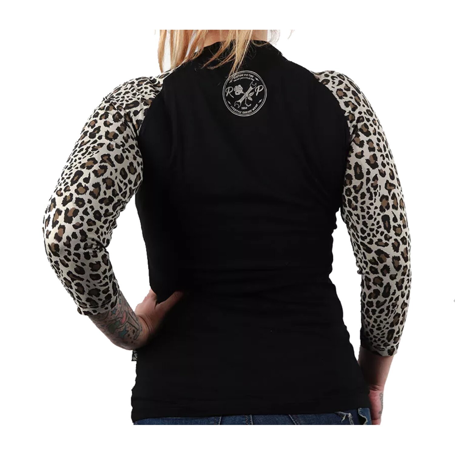 Rusty Pistons Nocatee female 3/4 sleeve, Black, XS
