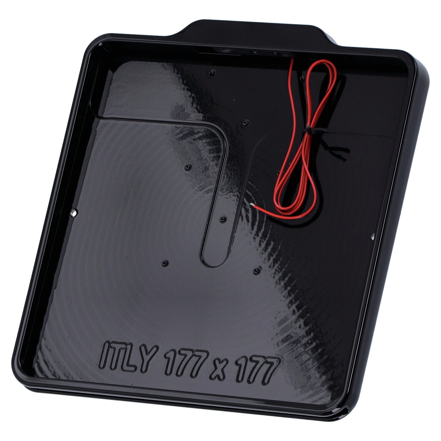 DMP, license plate frame with light 5.0 Italy, Black, Gloss