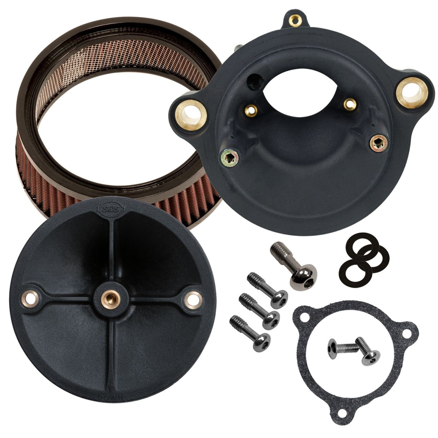 S&S Stealth, air cleaner kit without cover, Black