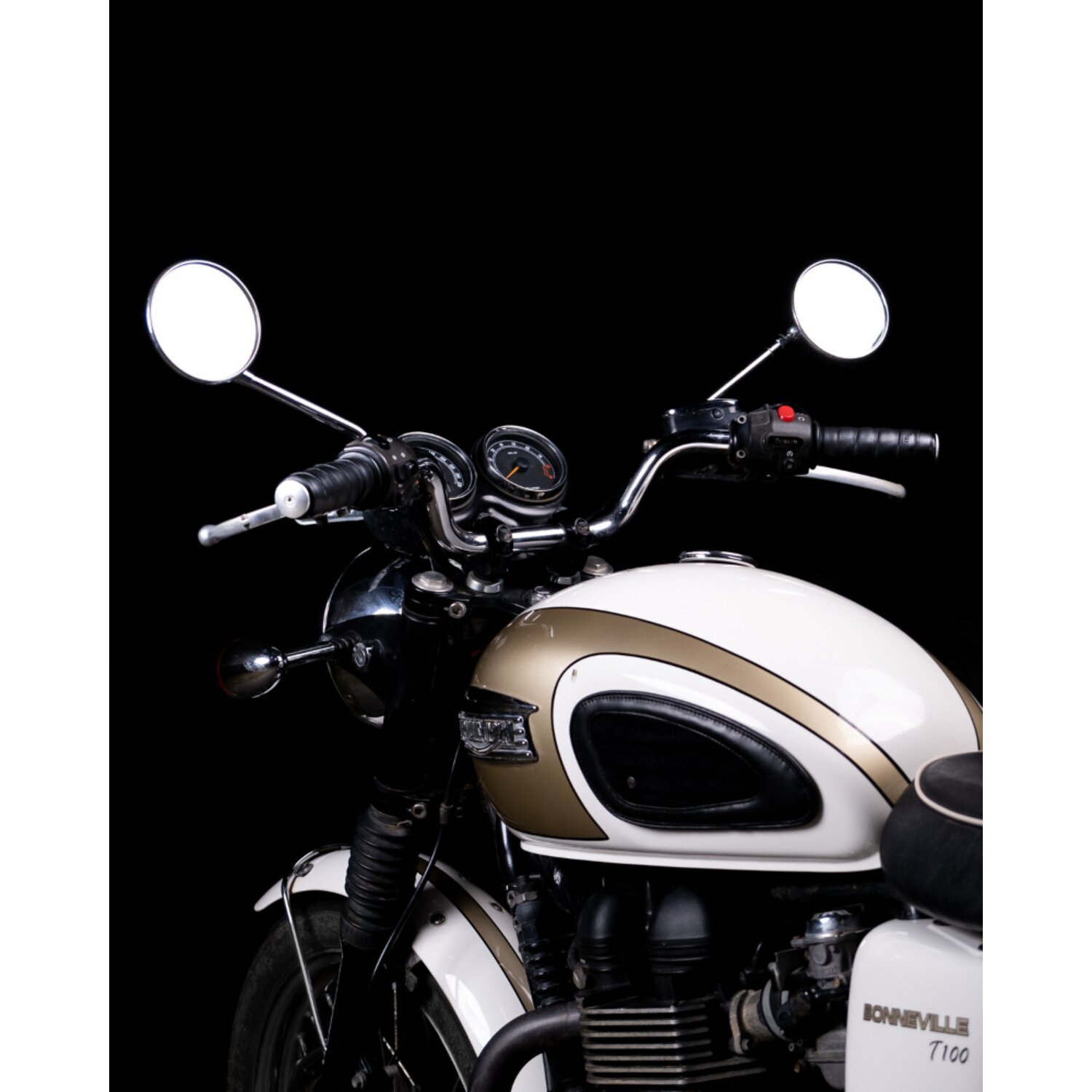 Trip Machine, leather handlebar grip wraps, Black