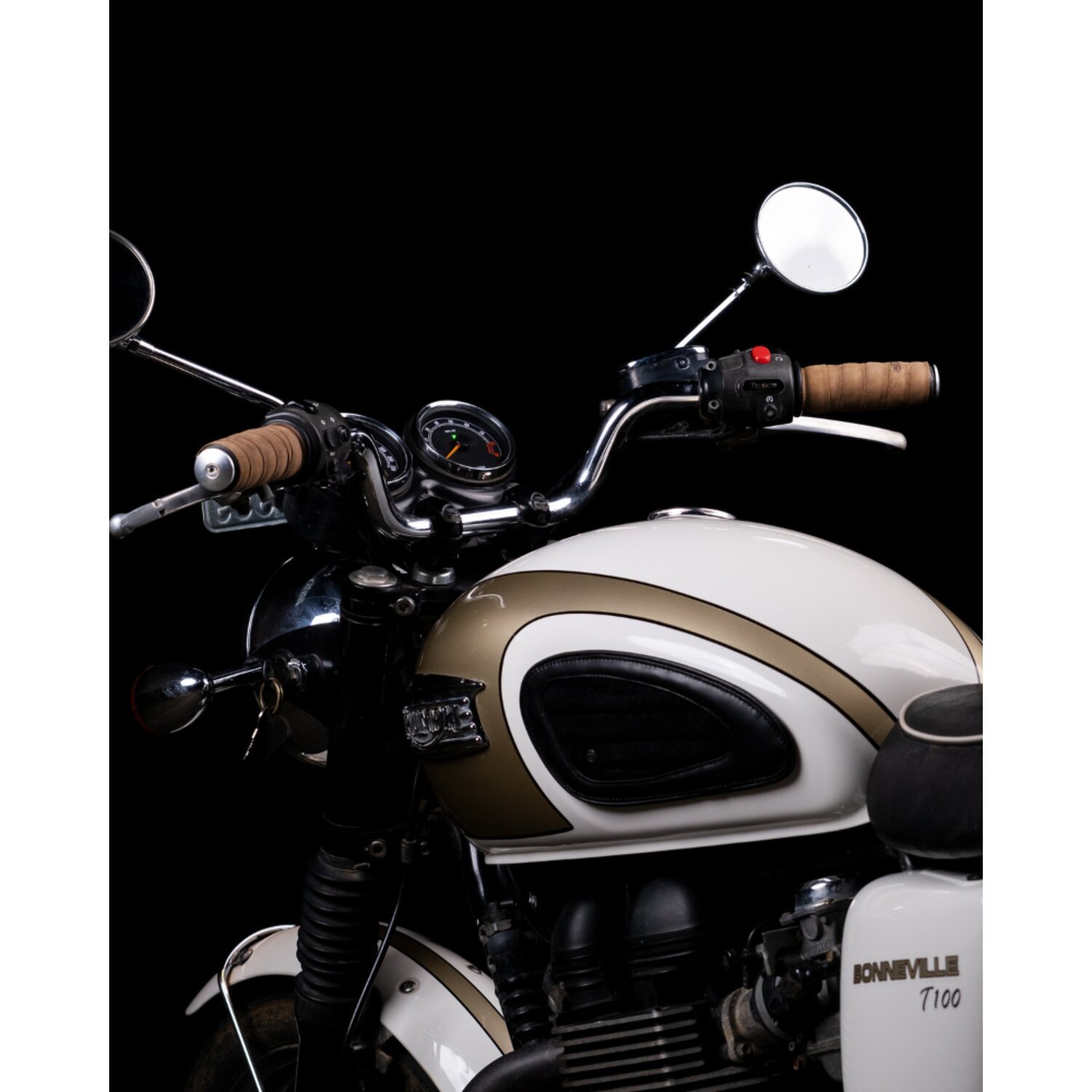 Trip Machine, leather handlebar grip wraps, tobacco brown