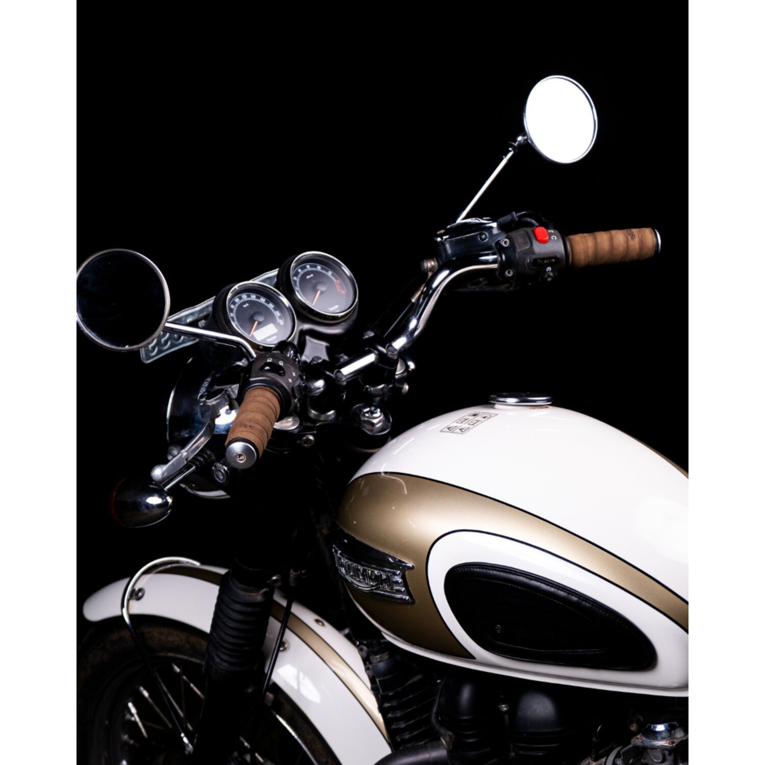 Trip Machine, leather handlebar grip wraps, tobacco brown