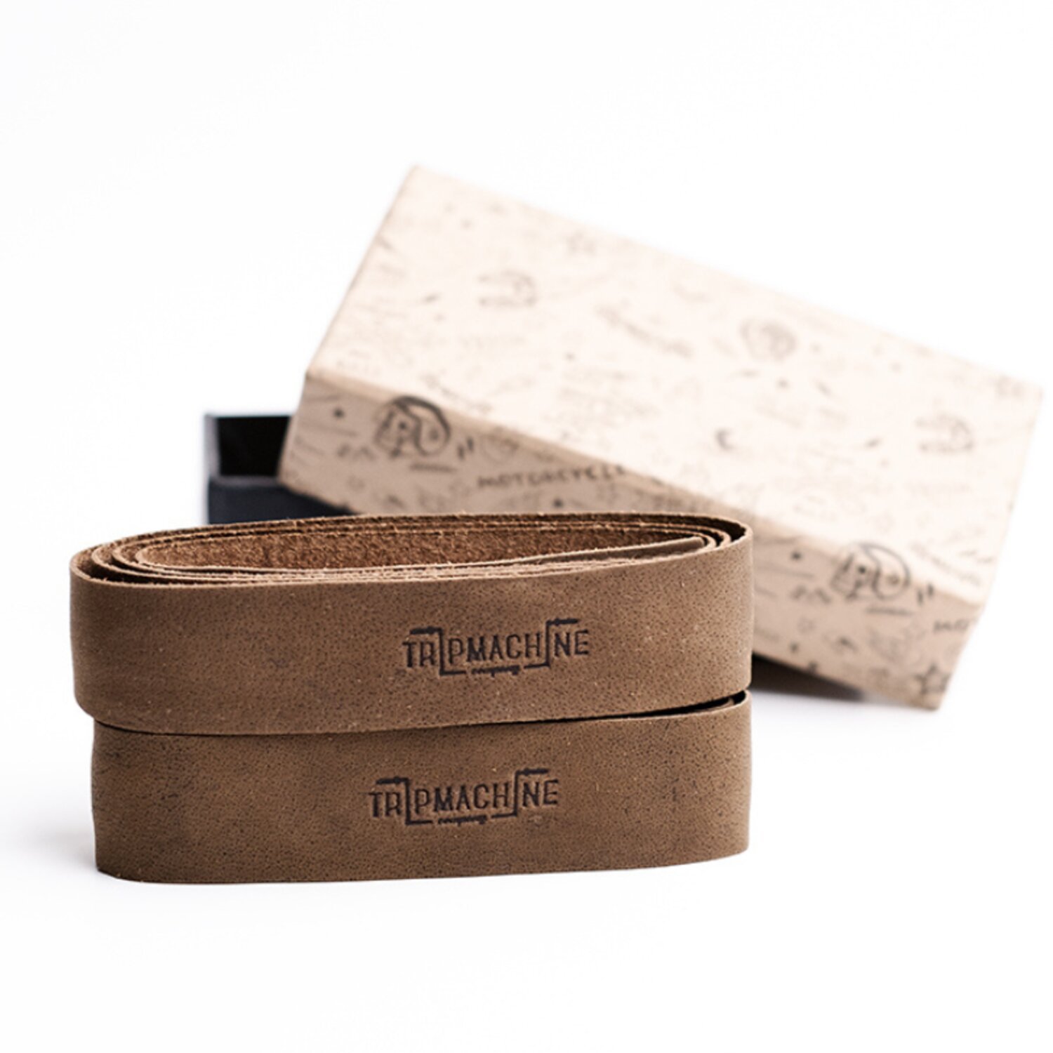 Trip Machine, leather handlebar grip wraps