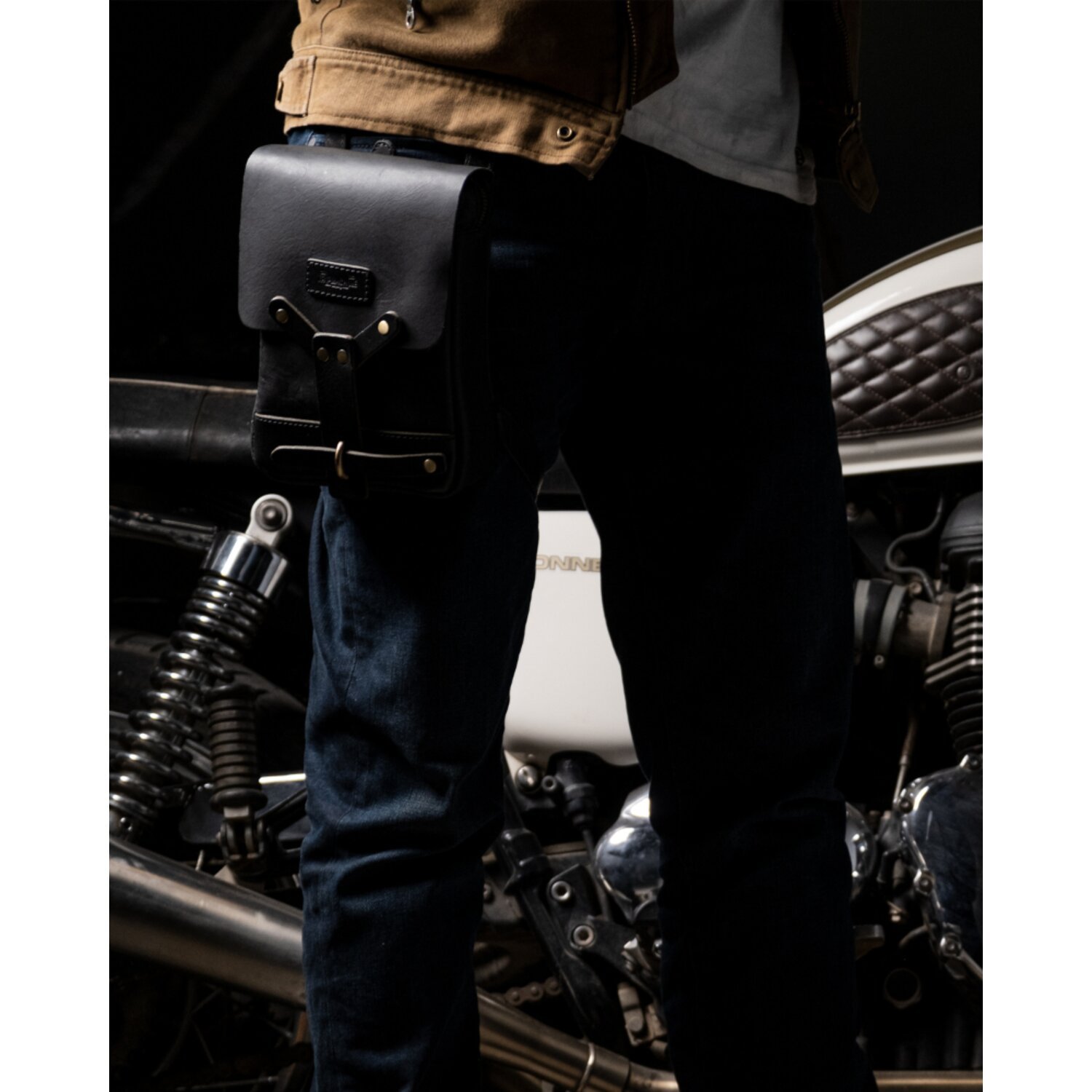 Trip Machine, Thigh bag / leg bag. Black