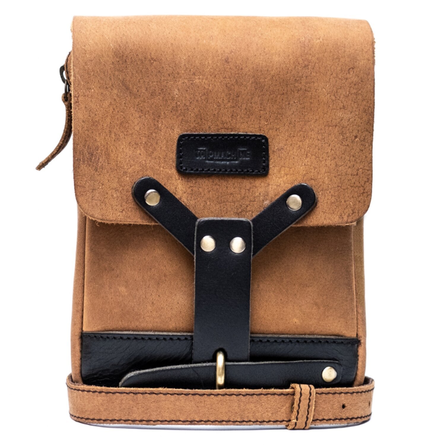 Trip Machine, Thigh bag / leg bag. Tobacco brown