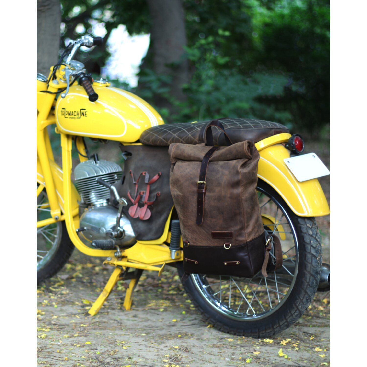Trip Machine Backpack/Saddlebag tobacco brown