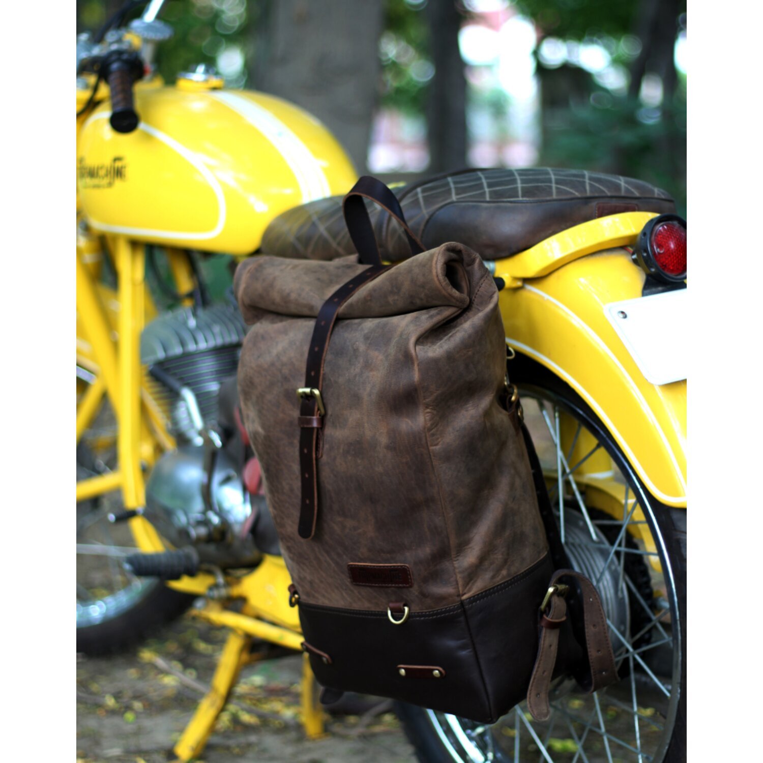 Trip Machine Backpack/Saddlebag tobacco brown