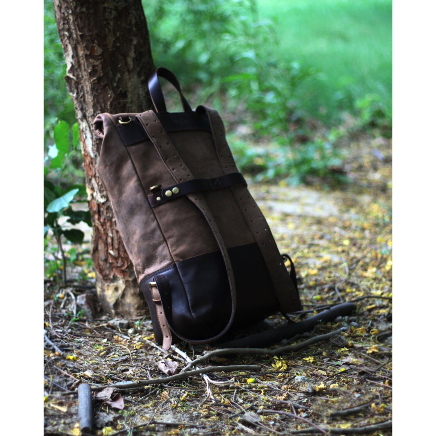Trip Machine Backpack/Saddlebag tobacco brown