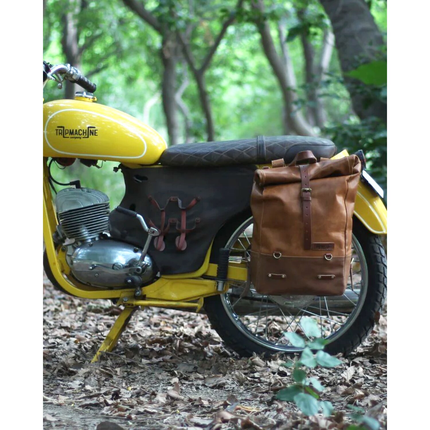 Trip Machine Backpack panniers vintage tan, Brown
