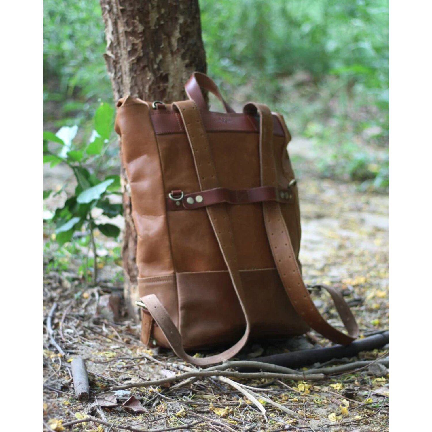 Trip Machine Backpack panniers vintage tan, Brown