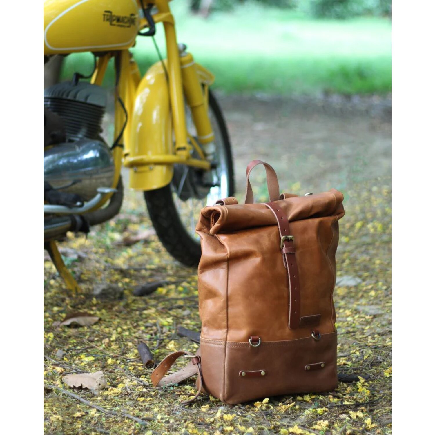 Trip Machine Backpack panniers vintage tan, Brown