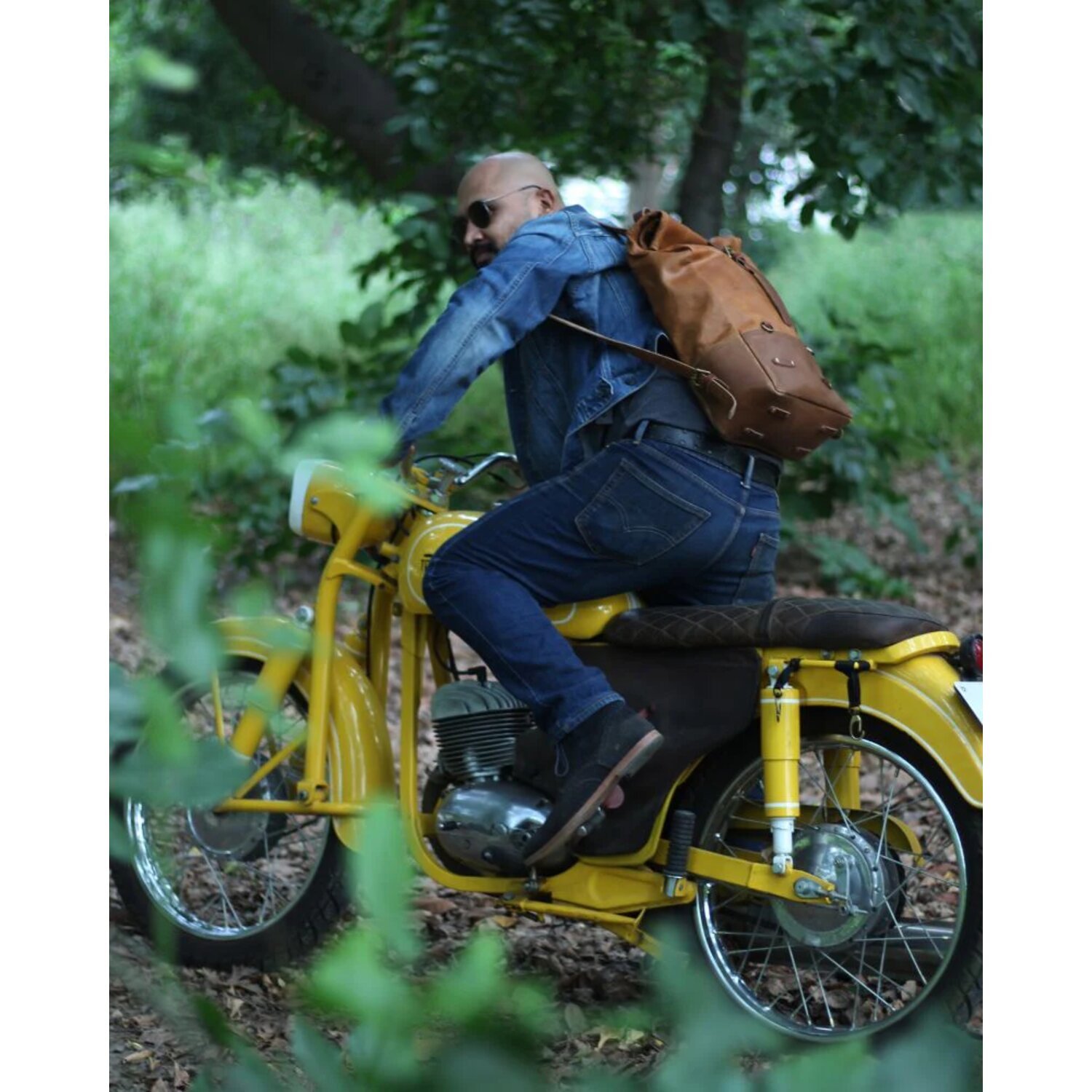 Trip Machine Backpack panniers vintage tan, Brown