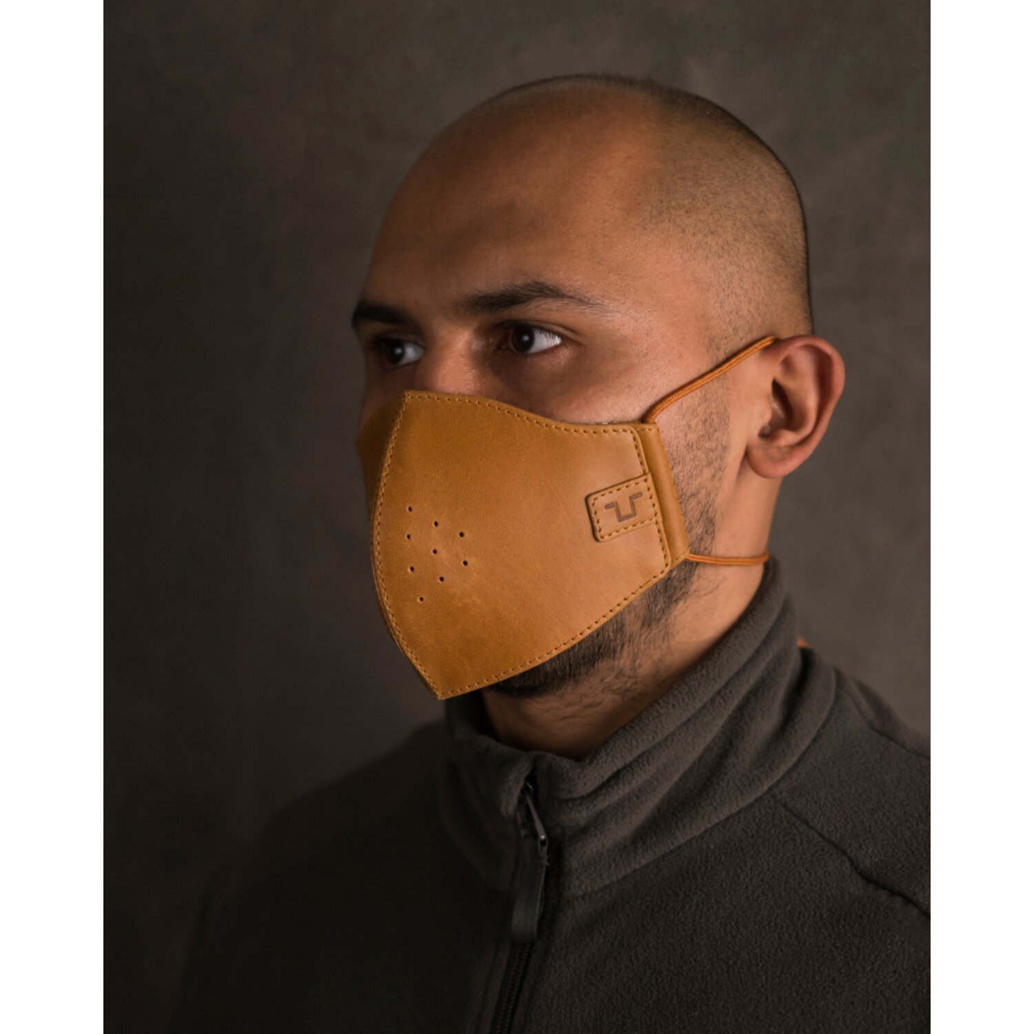 Trip Machine Face mask, vintage tan, One size fits most