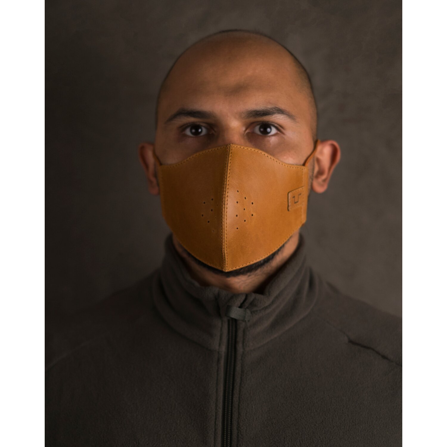 Trip Machine Face mask, vintage tan, One size fits most