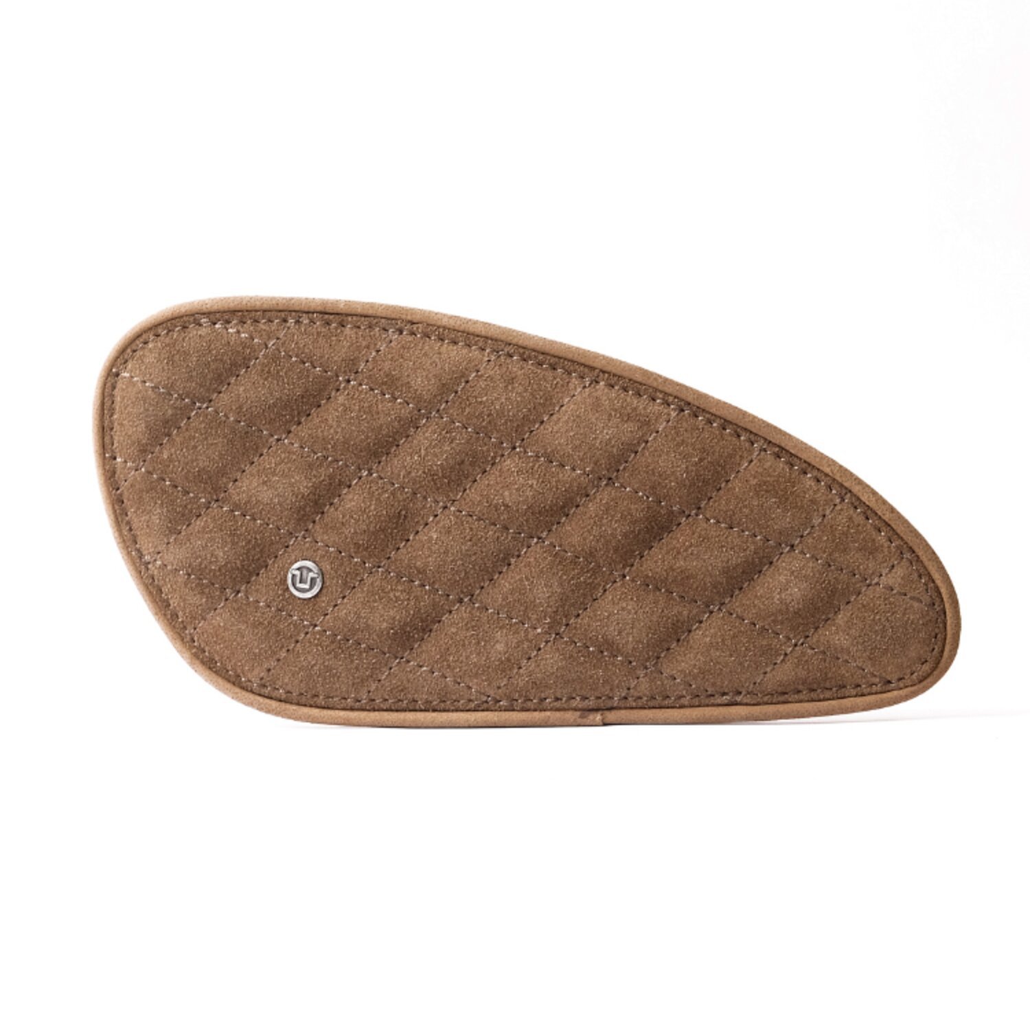Trip Machine, Diamond leather gas tank pad set. S, tobacco