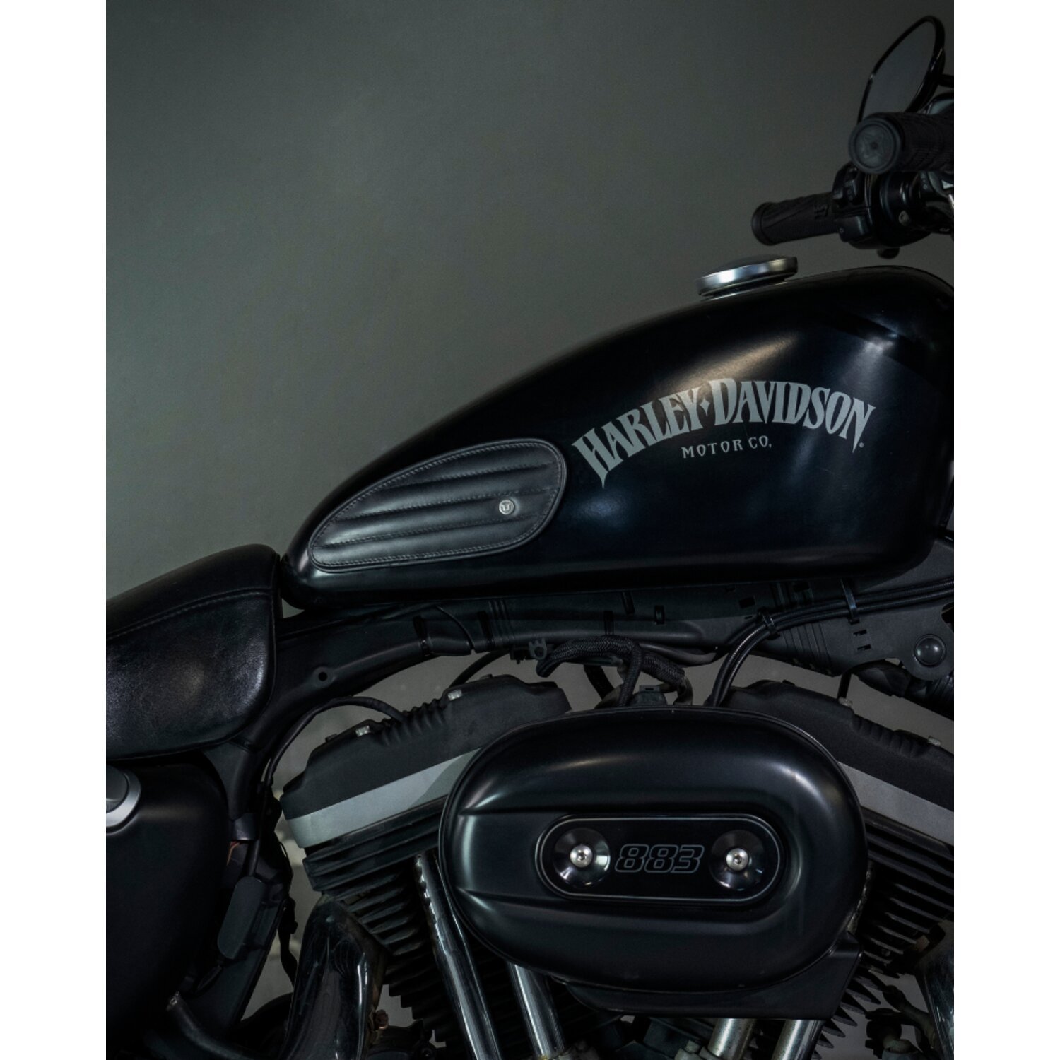 Trip Machine, Mini Classic leather tank pads, Black