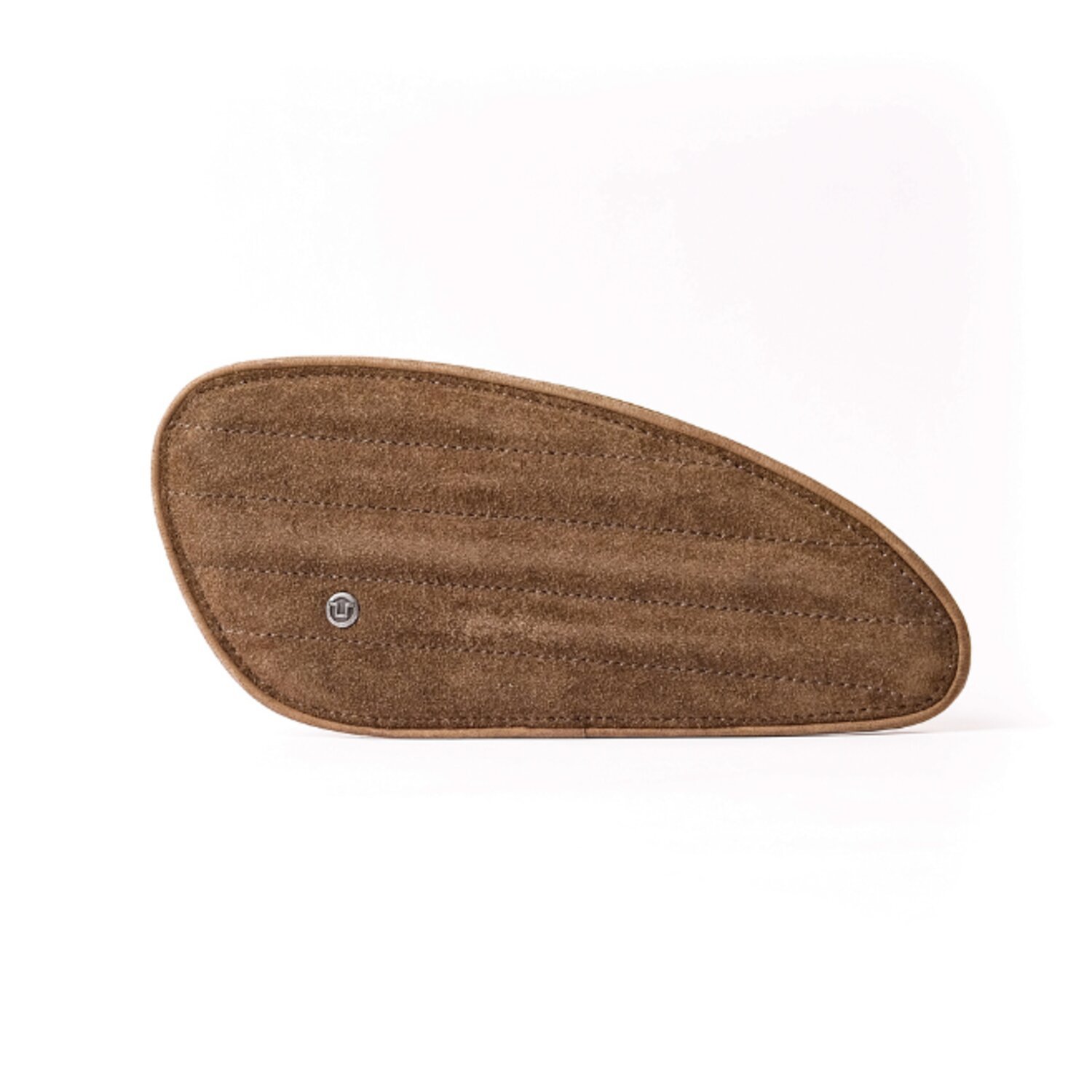 Trip Machine, Mini Classic leather tank pads. Tobacco suede, Brown