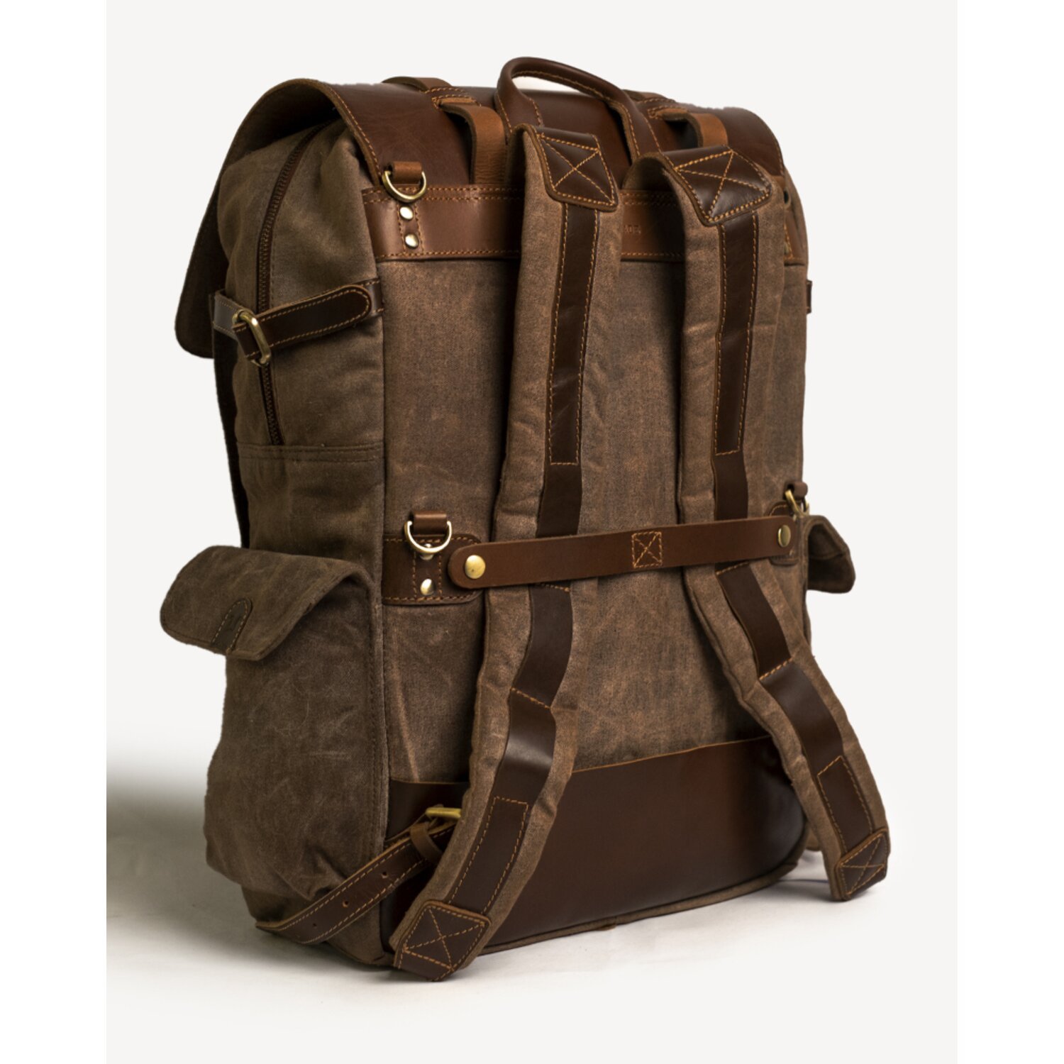Trip Machine Rambler backpack bag vintage tan, Brown