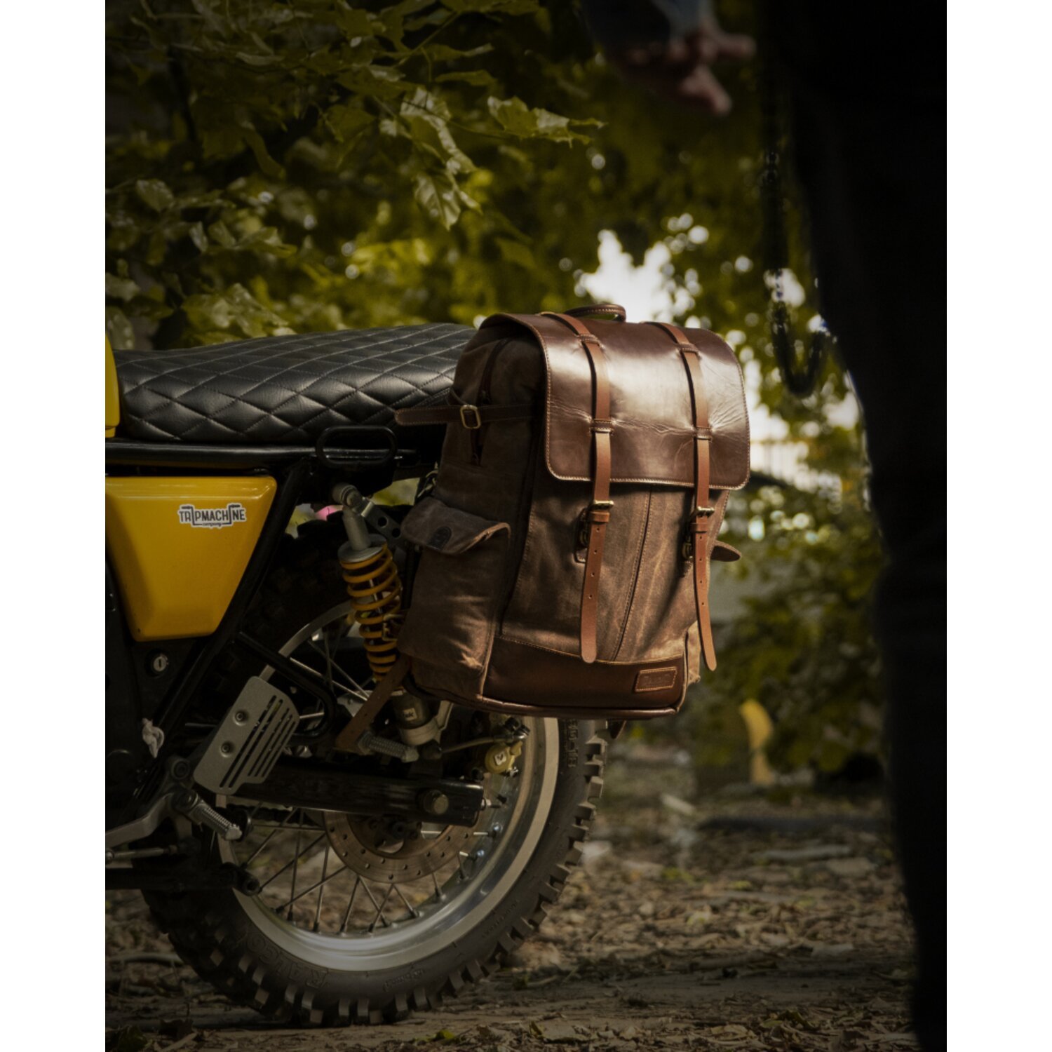Trip Machine Rambler backpack bag vintage tan, Brown