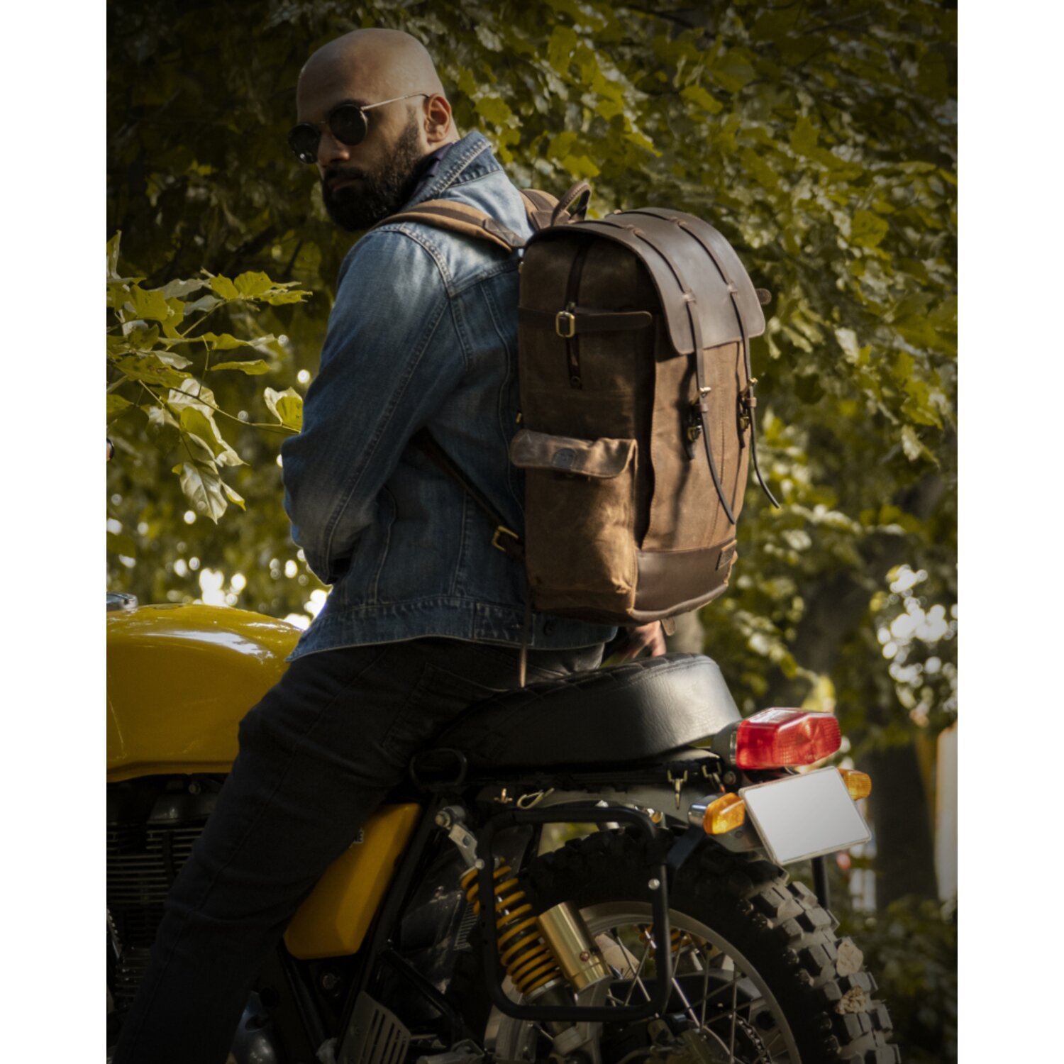 Trip Machine Rambler backpack bag tobacco brown