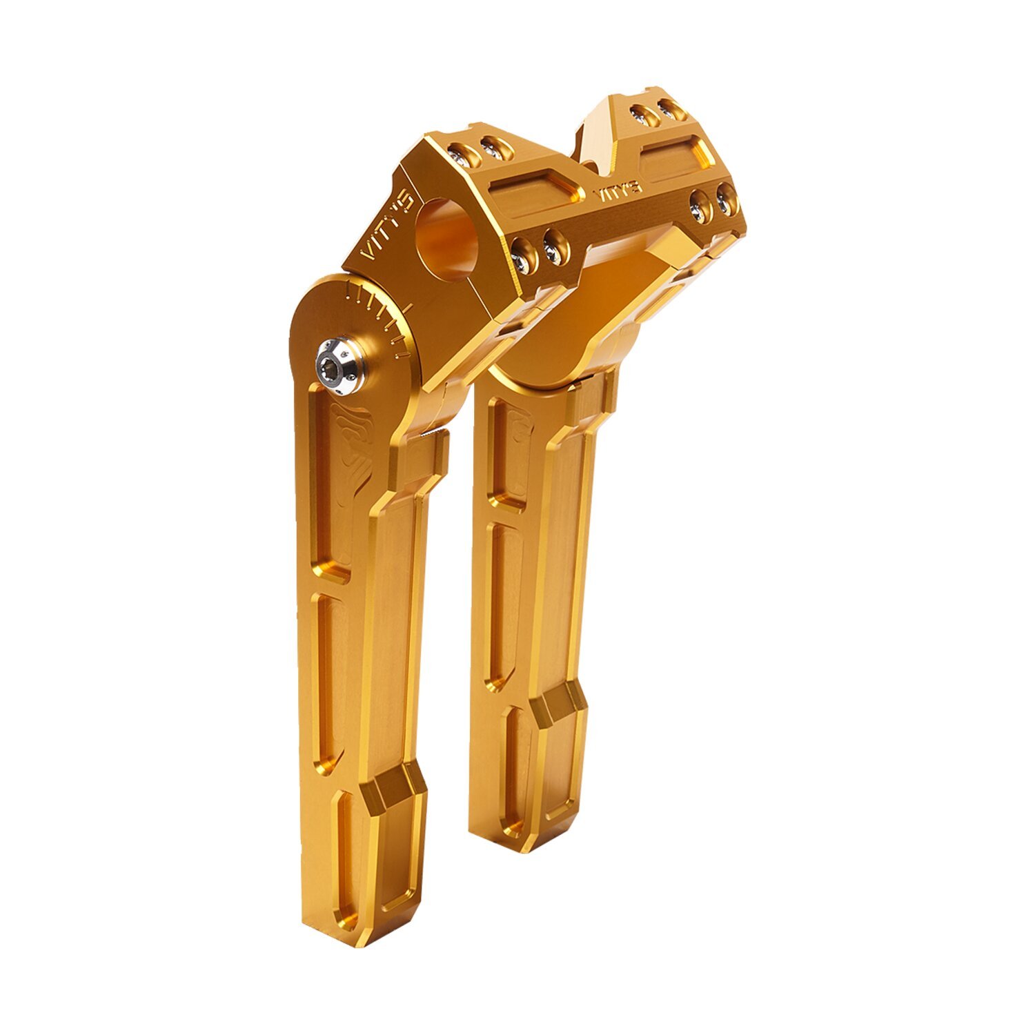 Vity's Design, 8" adjustable risers, Gold, Anodized