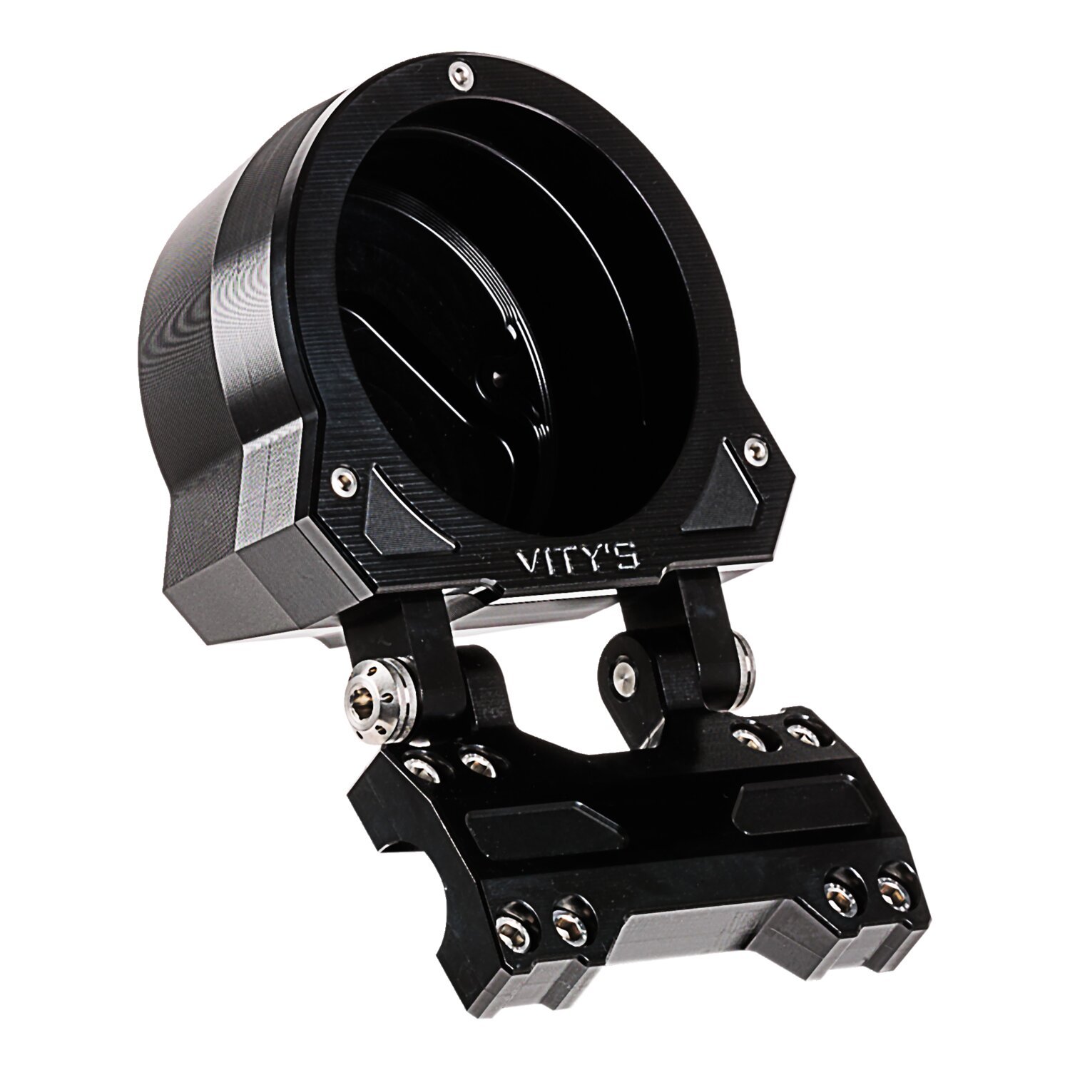 Vity's Design, adjustable single gauge holder, Black, Gloss