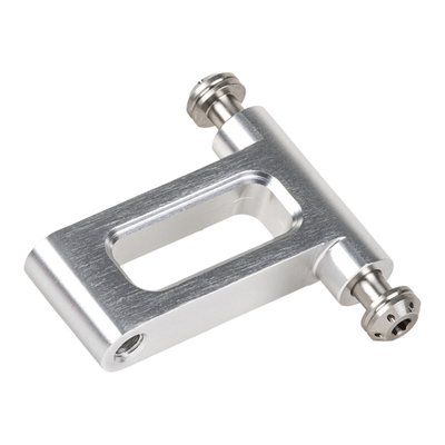 Silver anodized. CNC machined aluminum bracket with hardware.
Offers 3" (76.2mm) extension (hole to hole length).
Compatible with Vity's Design adjustable gauge (instrument/cup) holders for Vity's adjustable risers.
Used to further increase instrument mount angle and position options.