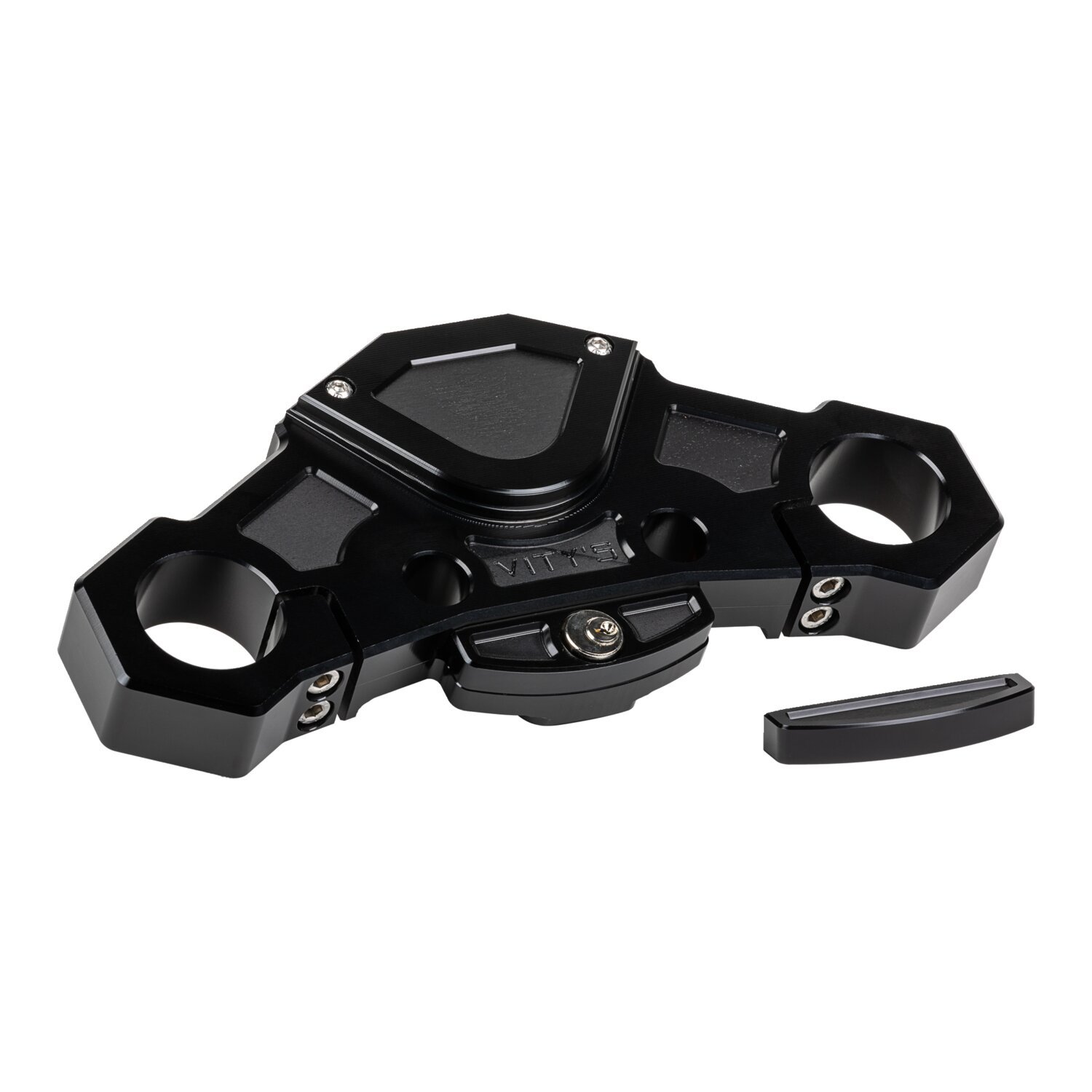 Vity's Design, Racing Design top triple tree. Lock, Black, Gloss