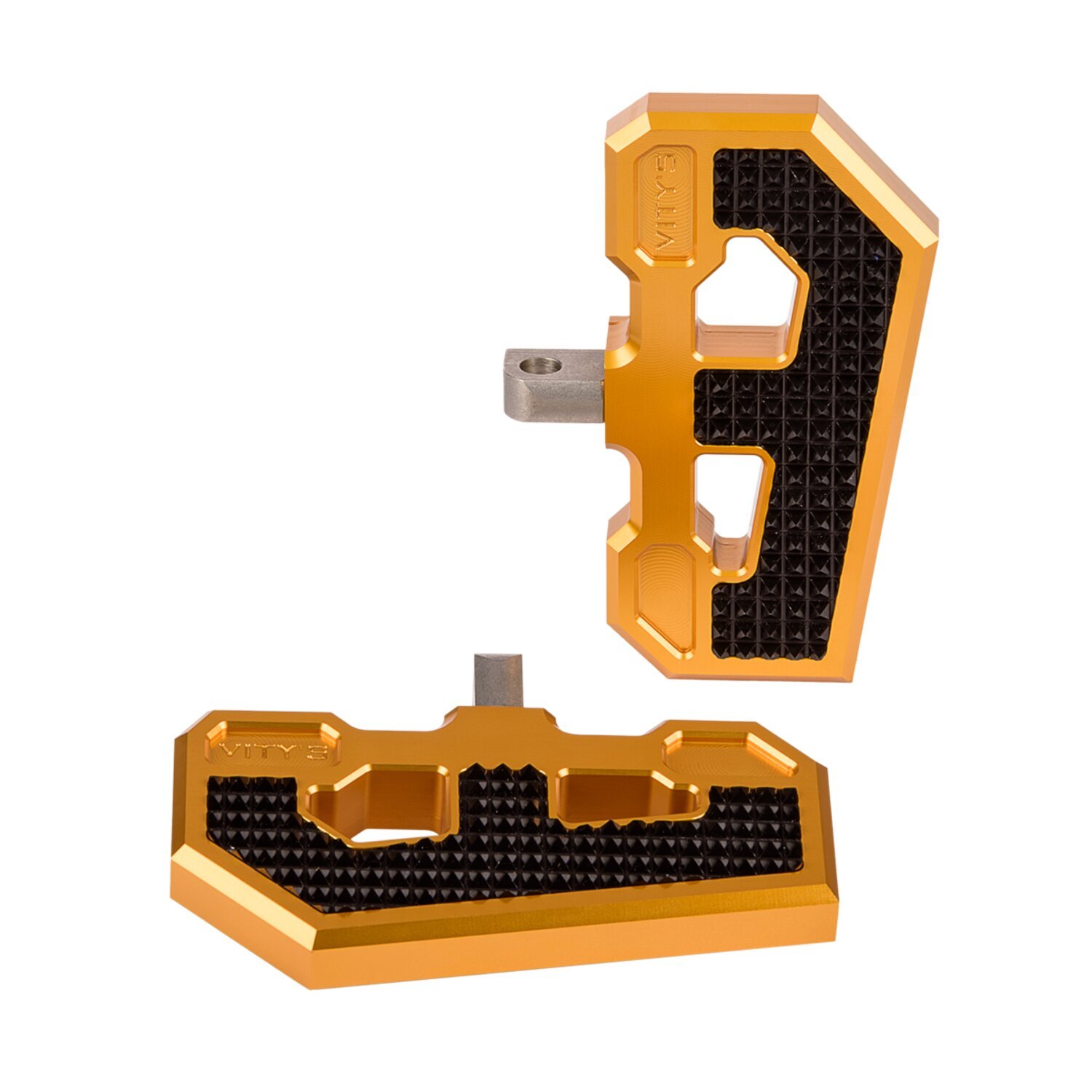 Vity's Design, Racing passenger floorboards, Gold, Polished