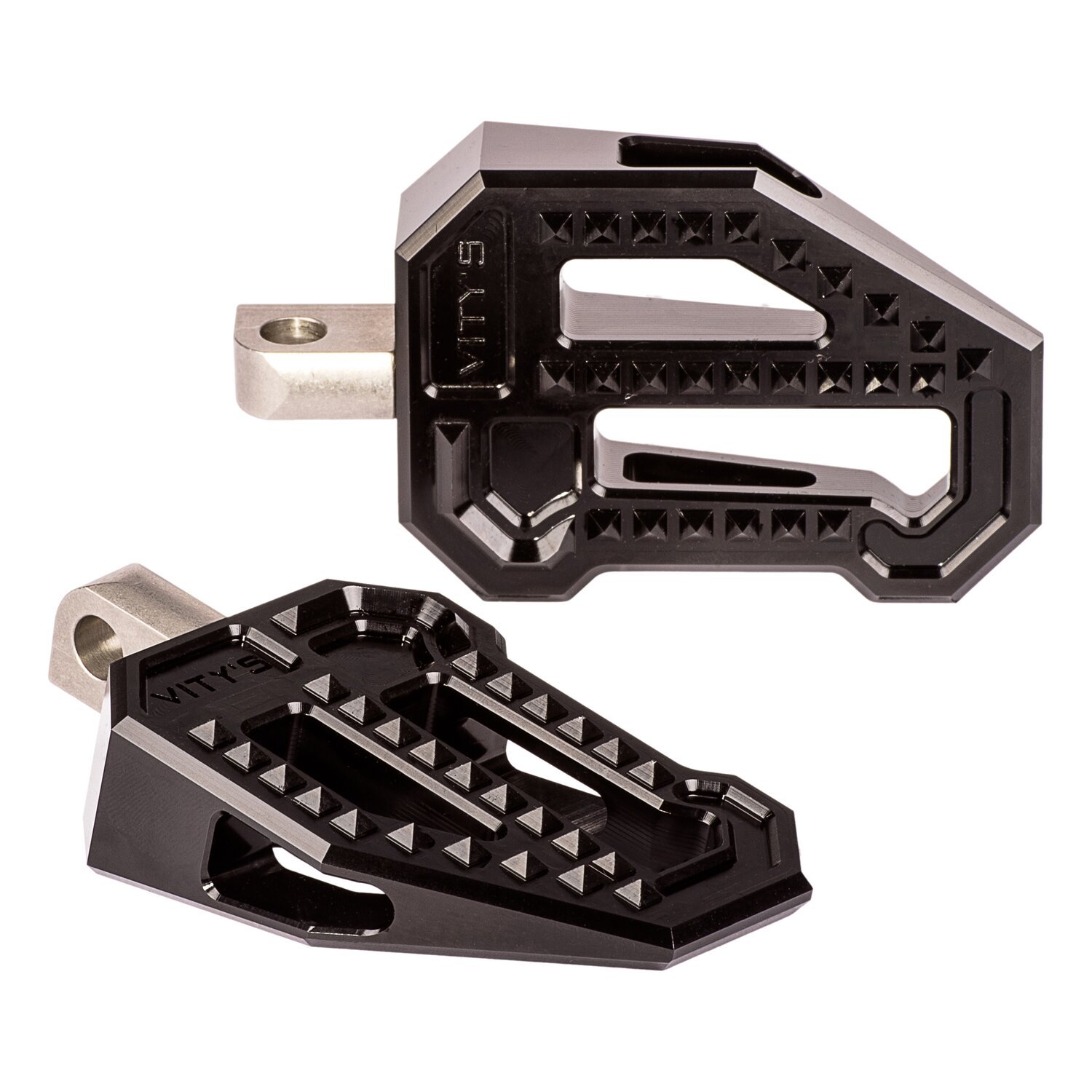 Vity's Design, BMX foot pegs, Black, Gloss