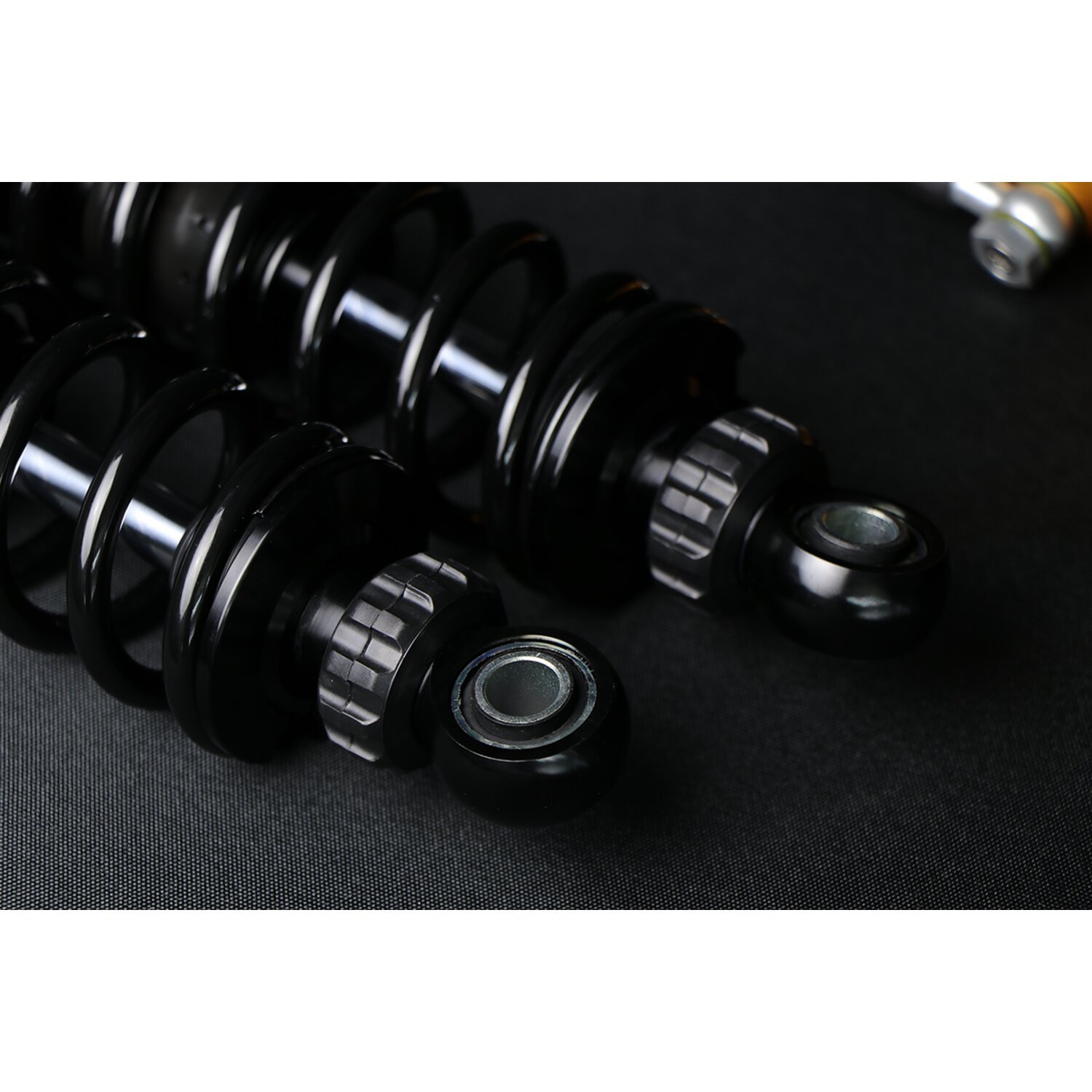 Öhlins, STX36 Blackline rear shocks golden reservoir. 12", Gloss