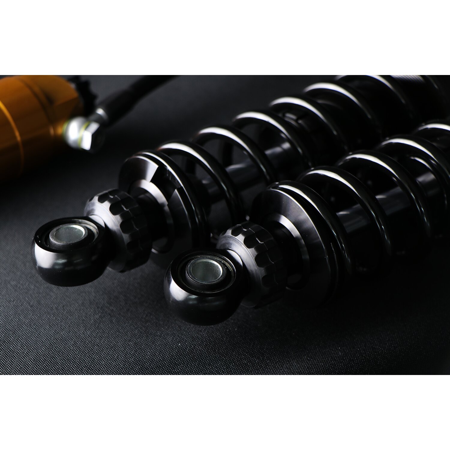Öhlins, STX36 Blackline rear shocks golden reservoir. 12", Gloss
