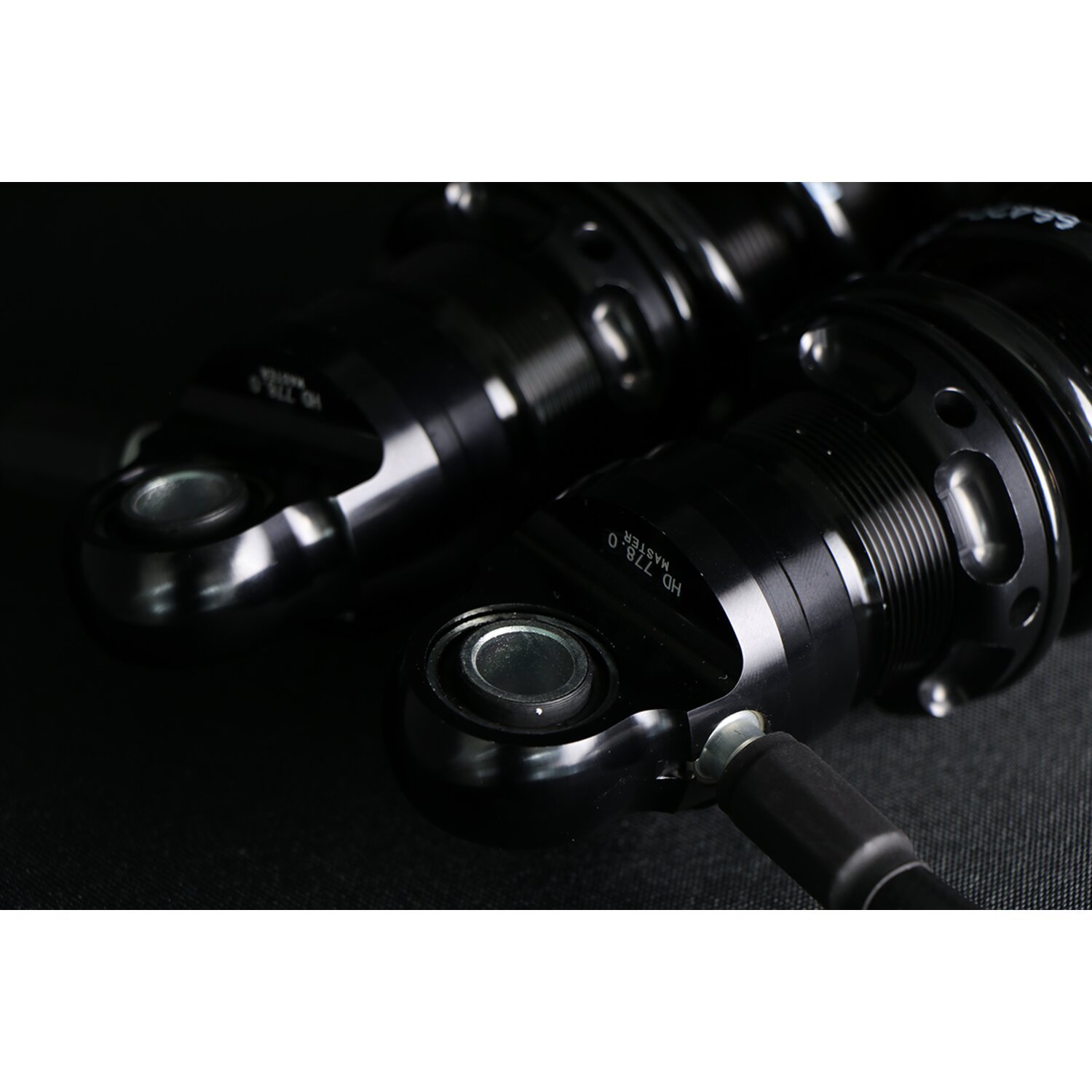 Öhlins, STX36 Blackline rear shocks golden reservoir. 12", Gloss