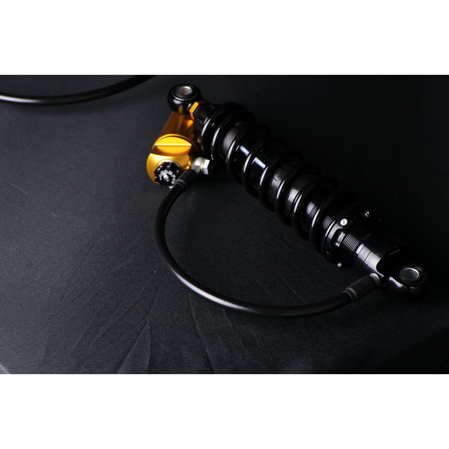 Öhlins, STX36 Blackline rear shocks golden reservoir. 13", Gloss
