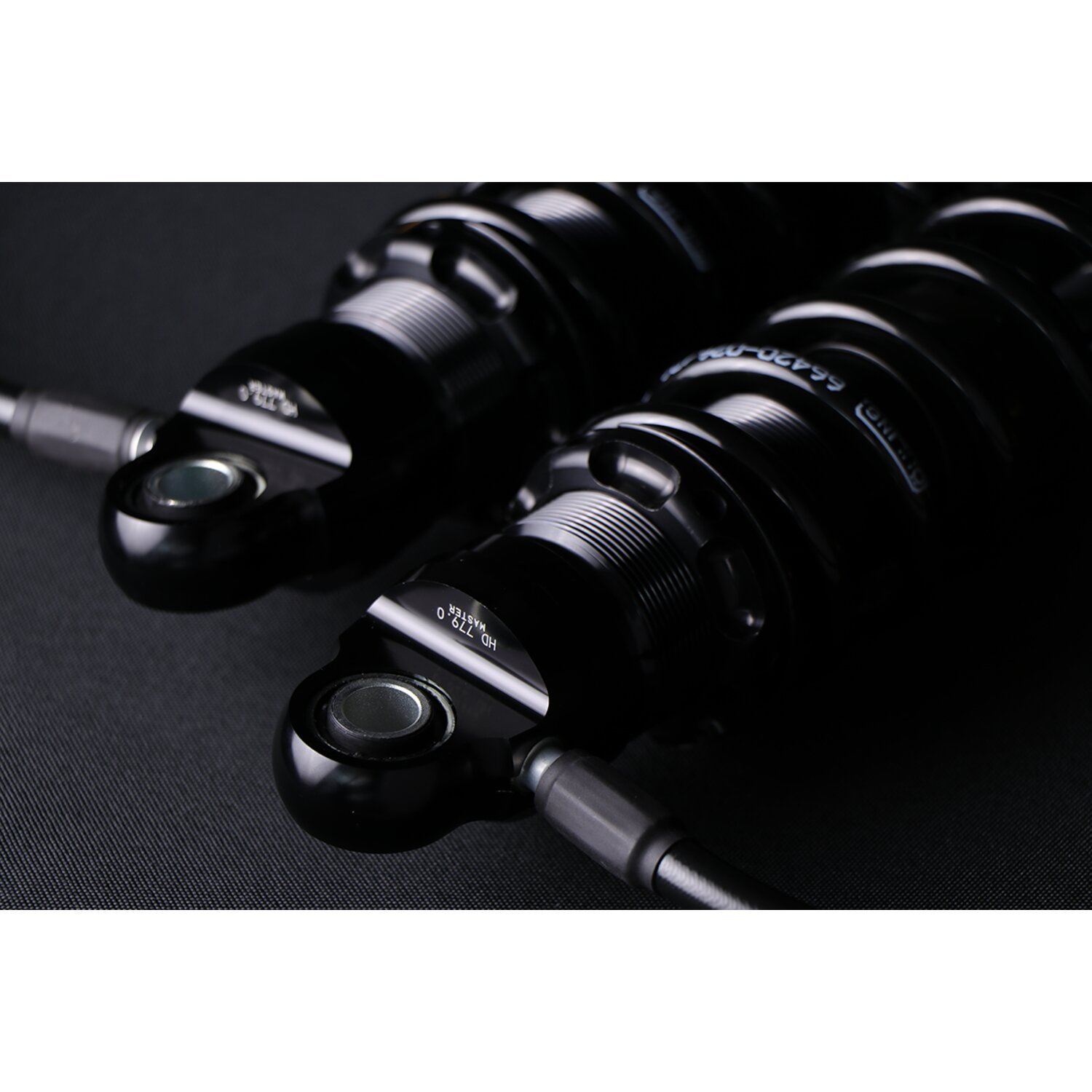 Öhlins, STX36 Blackline rear shocks golden reservoir. 13", Gloss
