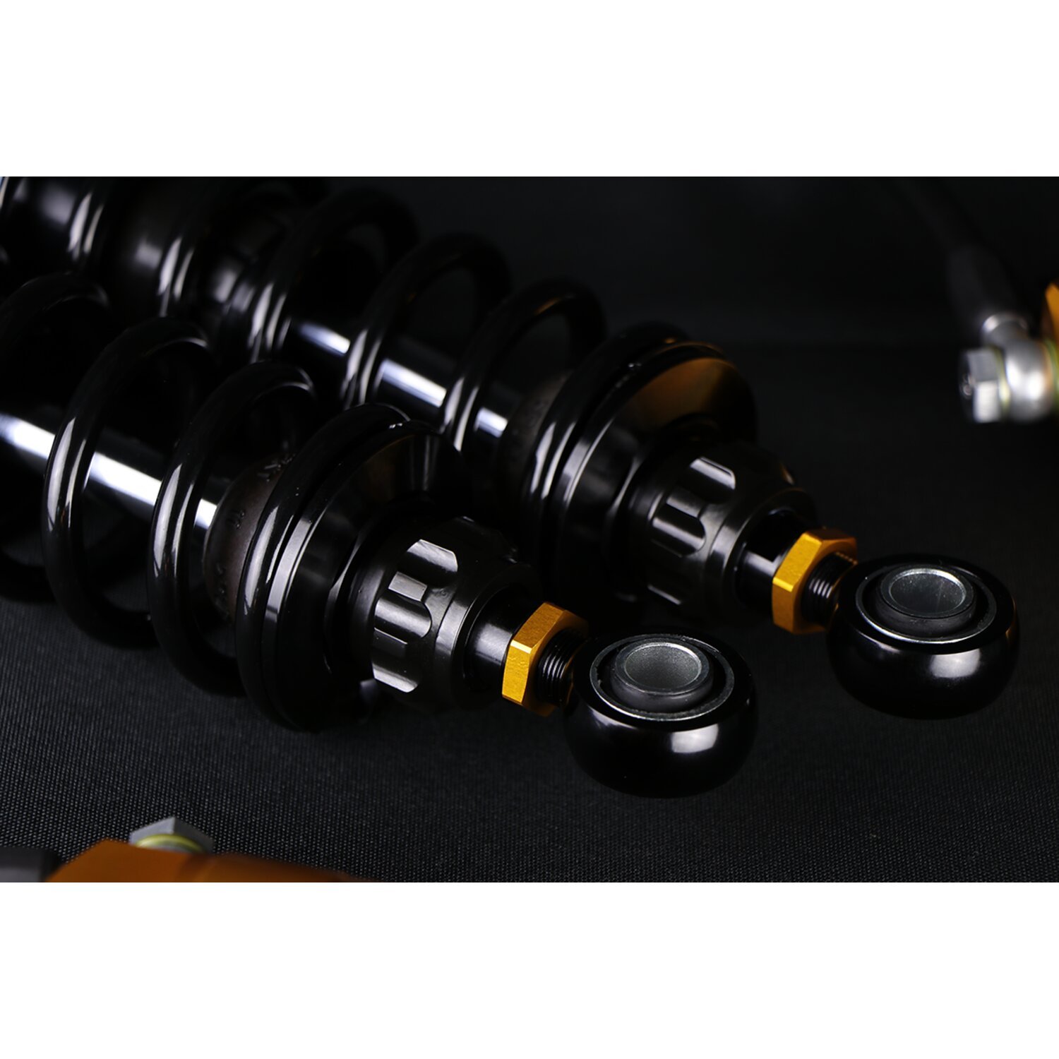 Öhlins, STX36 Blackline rear shocks golden reservoir. 13", Gloss