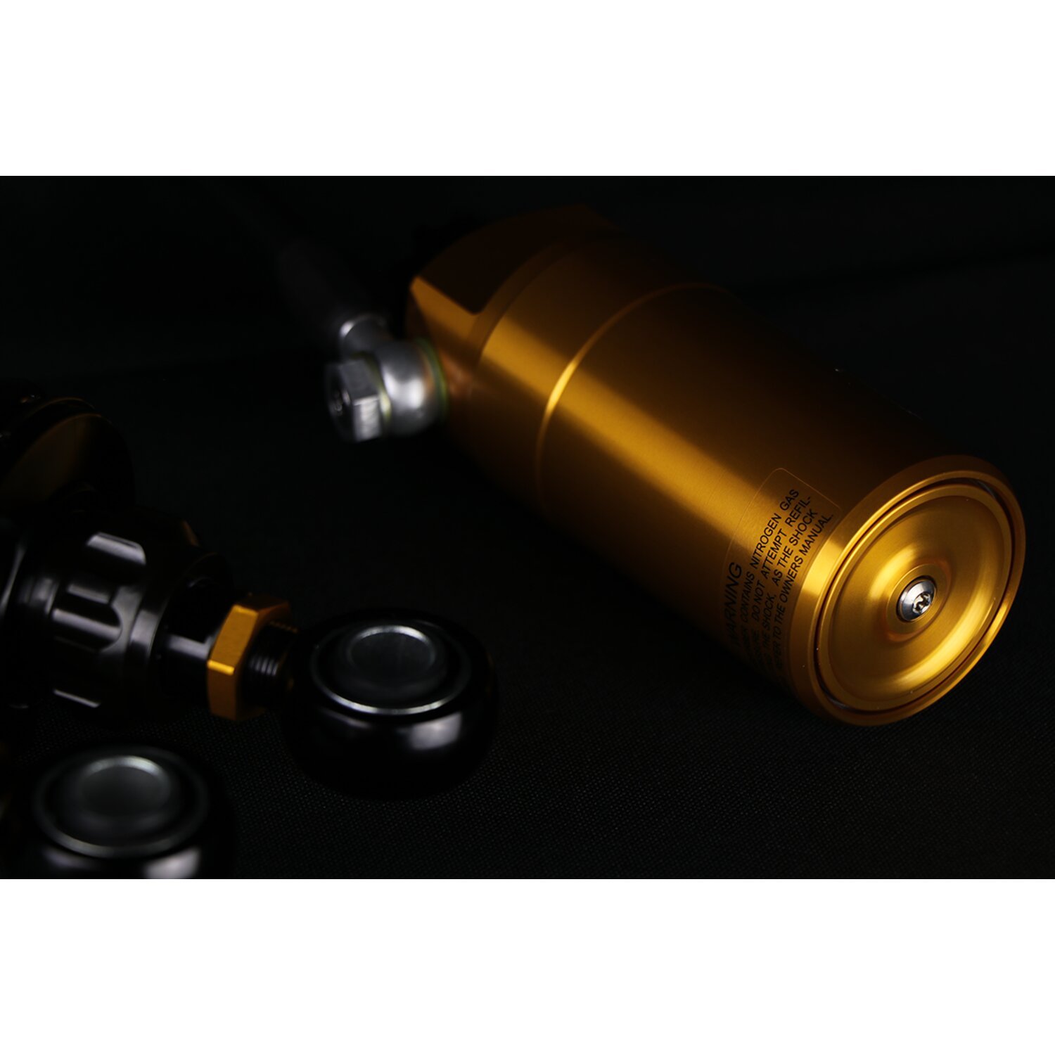 Öhlins, STX36 Blackline rear shocks golden reservoir. 13", Gloss