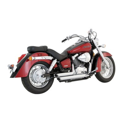 Unleash your Honda Shadow's true personality as a hell-raising fun machine with Vance & Hines Shortshots Staggered.
The sharp clean lines of Shortshots Staggered will transform the look of your Shadow, and now features our innovative PCX™ Technology with chambered high-flow catalysts, you’ll feel the pull right off the line with increased torque and an aggressive hot rod roar that is gonna turn heads.
- PCX™ (Power Chamber Exhaust) Technology*
- Chambered High-Flow Catalyst Cartridge Designed to Increase Torque
- Full Coverage Heat Shields