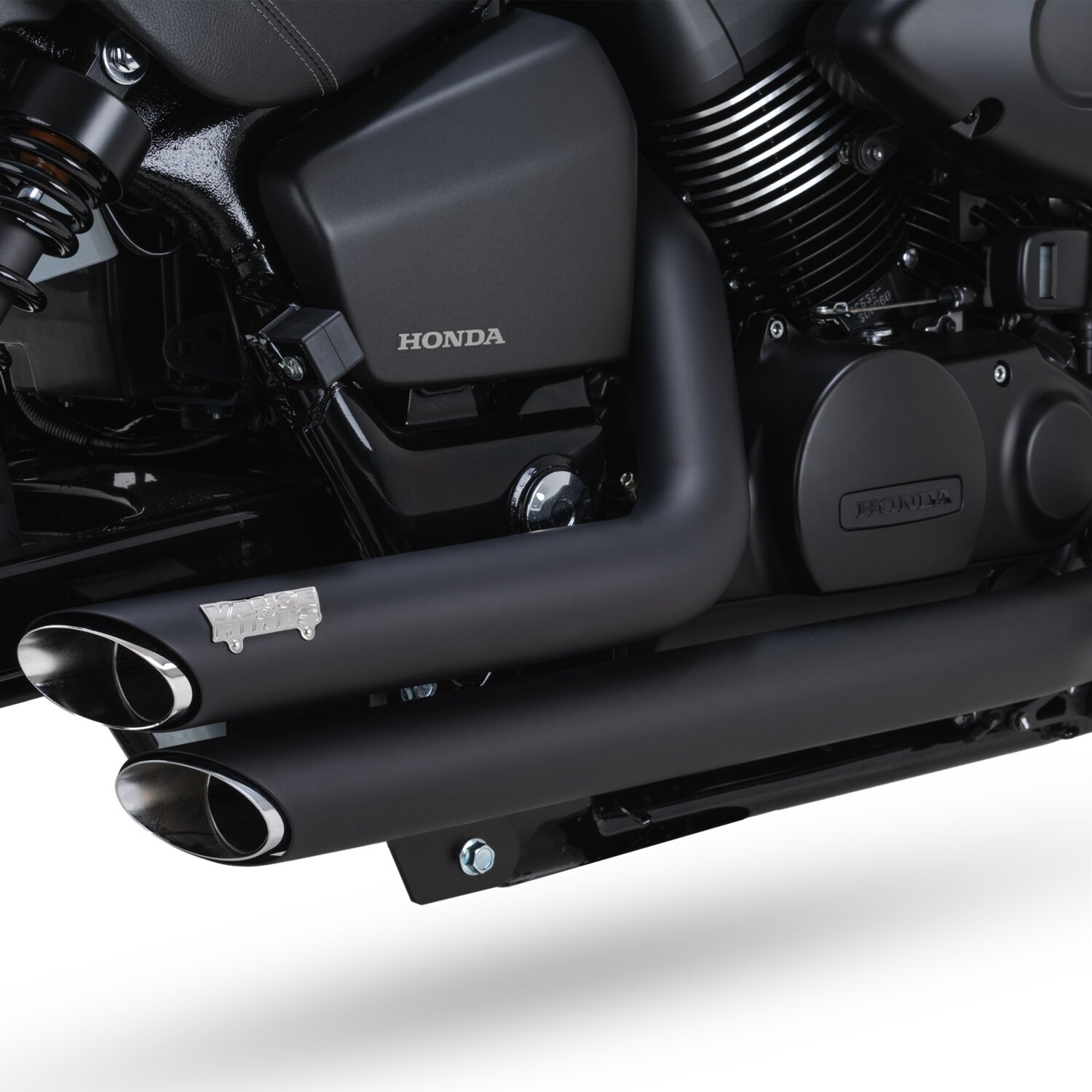 Vance & Hines, shortshots staggered PCX exhaust, Black