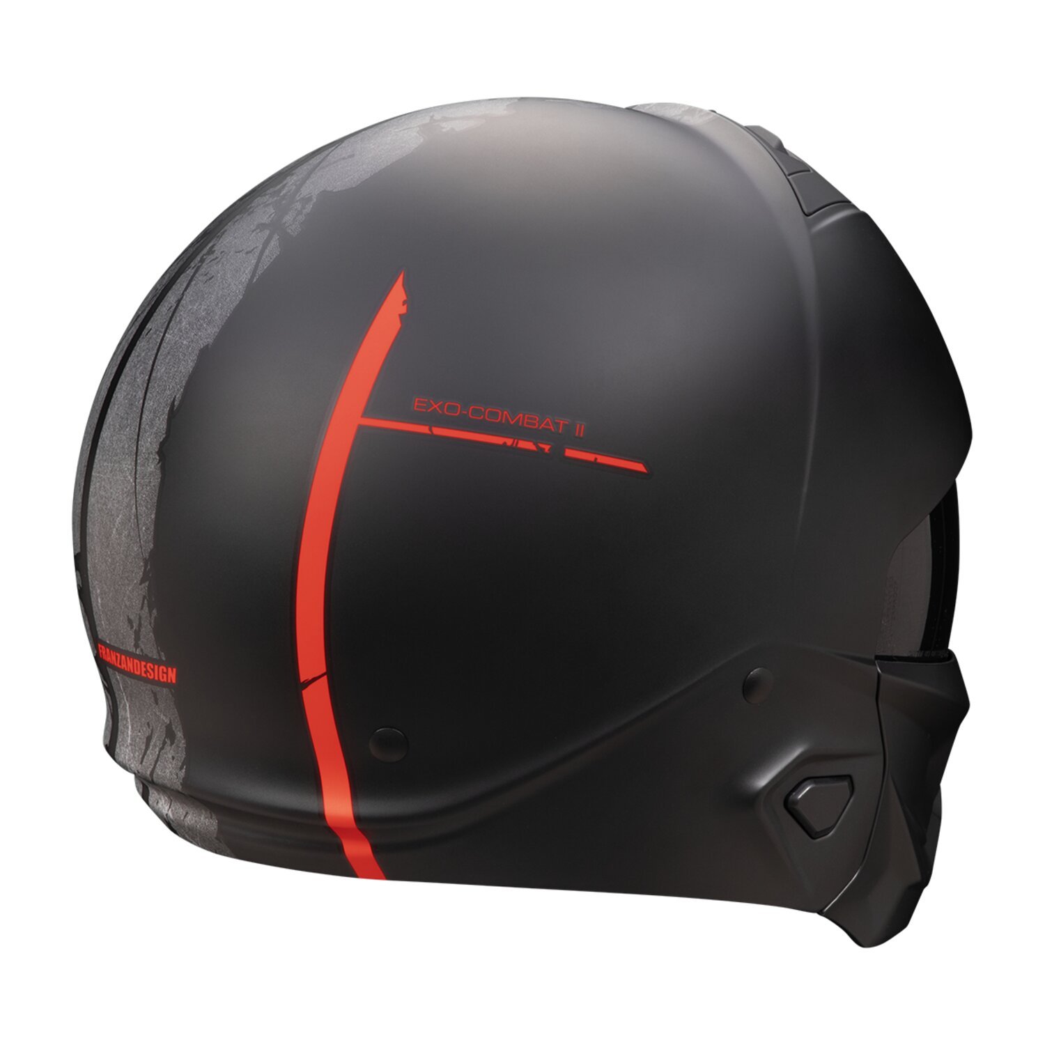 Scorpion Exo-Combat II Lord matt black/red, S