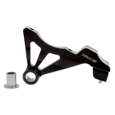 Black anodized CNC machined billet aluminum construction.
Used to upgrade from the stock caliper to a single 108mm radial caliper on the rear of your Dyna. Works in combination with the stock 3/4" (19mm) rear axle and brake rotor sizes up to 300mm.
- CNC machined billet aluminum
- For installing 108mm radial caliper bolt spacing
- No modifications required
- Fits with stock 3/4" (19mm) diameter rear axle
- Allows up to 300mm brake rotor diameter
- Radial caliper hardware kit is optional available 985741 (60mm), 985745 (70mm), 985746 (80mm).
Note: Please make sure you get an accurate measurement of your stock axle diameter to confirm proper fitment before ordering.
Note: Caliper spacers may be needed to space off your caliper to the appropriate height depending on your rotor size.