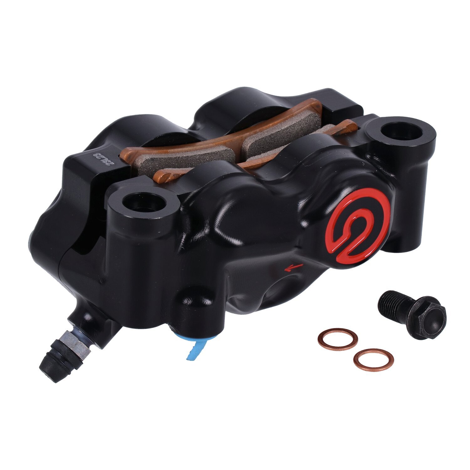 Brembo, 484 radial brake caliper. Right, Black, Black Anodized