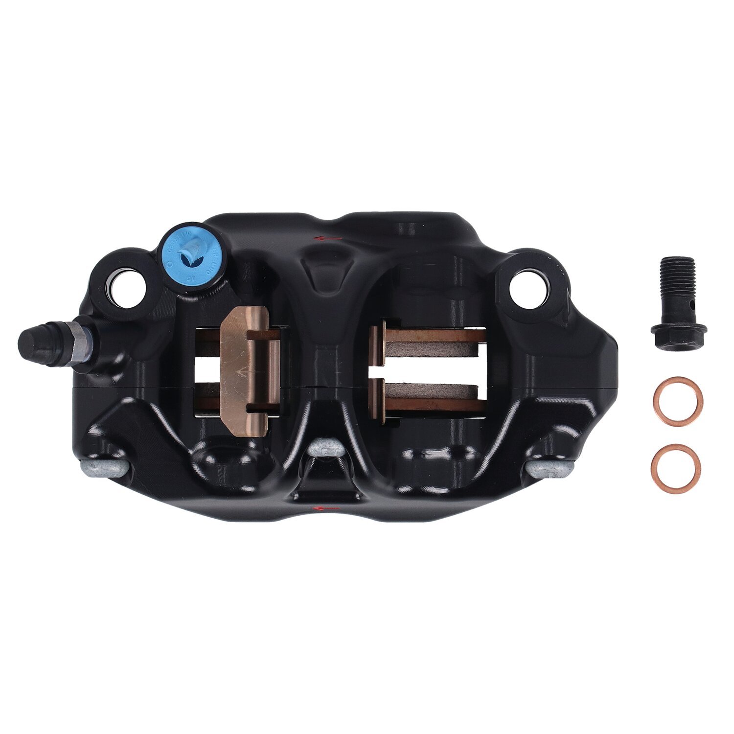 Brembo, 484 radial brake caliper. Right, Black, Black Anodized