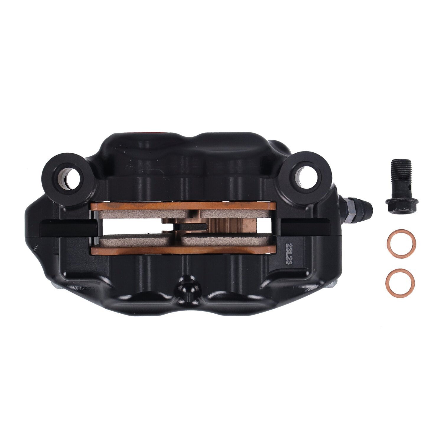 Brembo, 484 radial brake caliper. Right, Black, Black Anodized