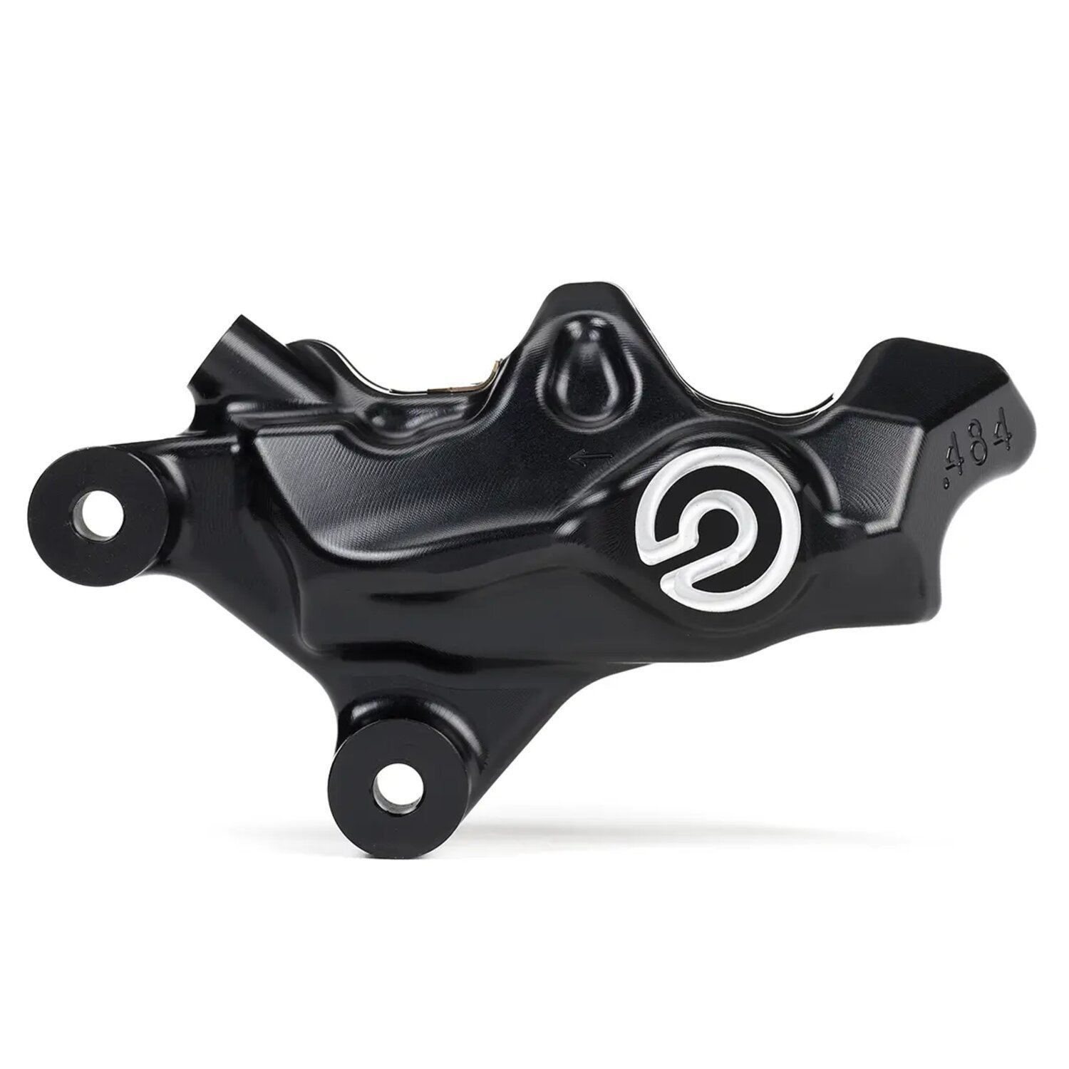 Brembo, 484 custom bolt-on caliper. Left front, Black, Black Anodized