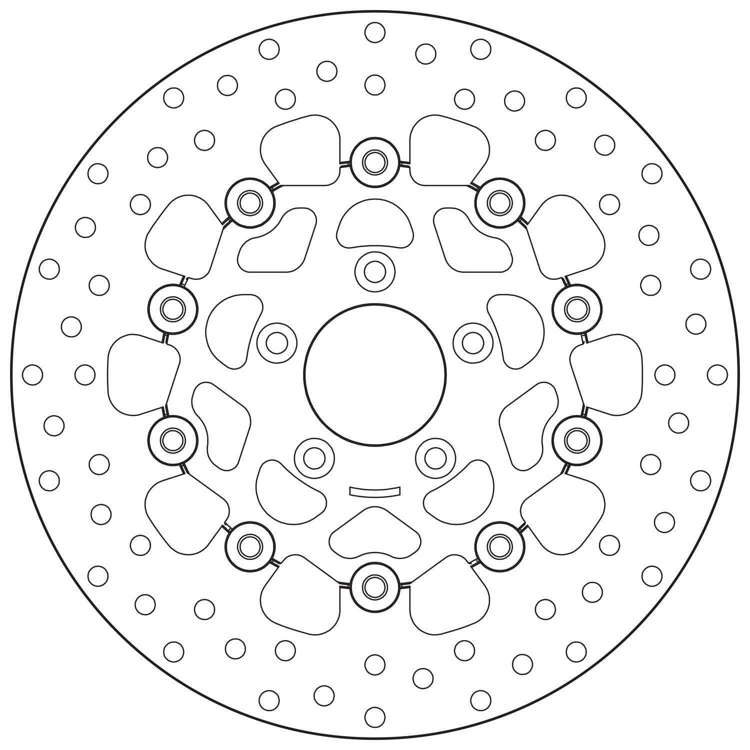 Brembo, stainless floating brake rotor. Front L/R